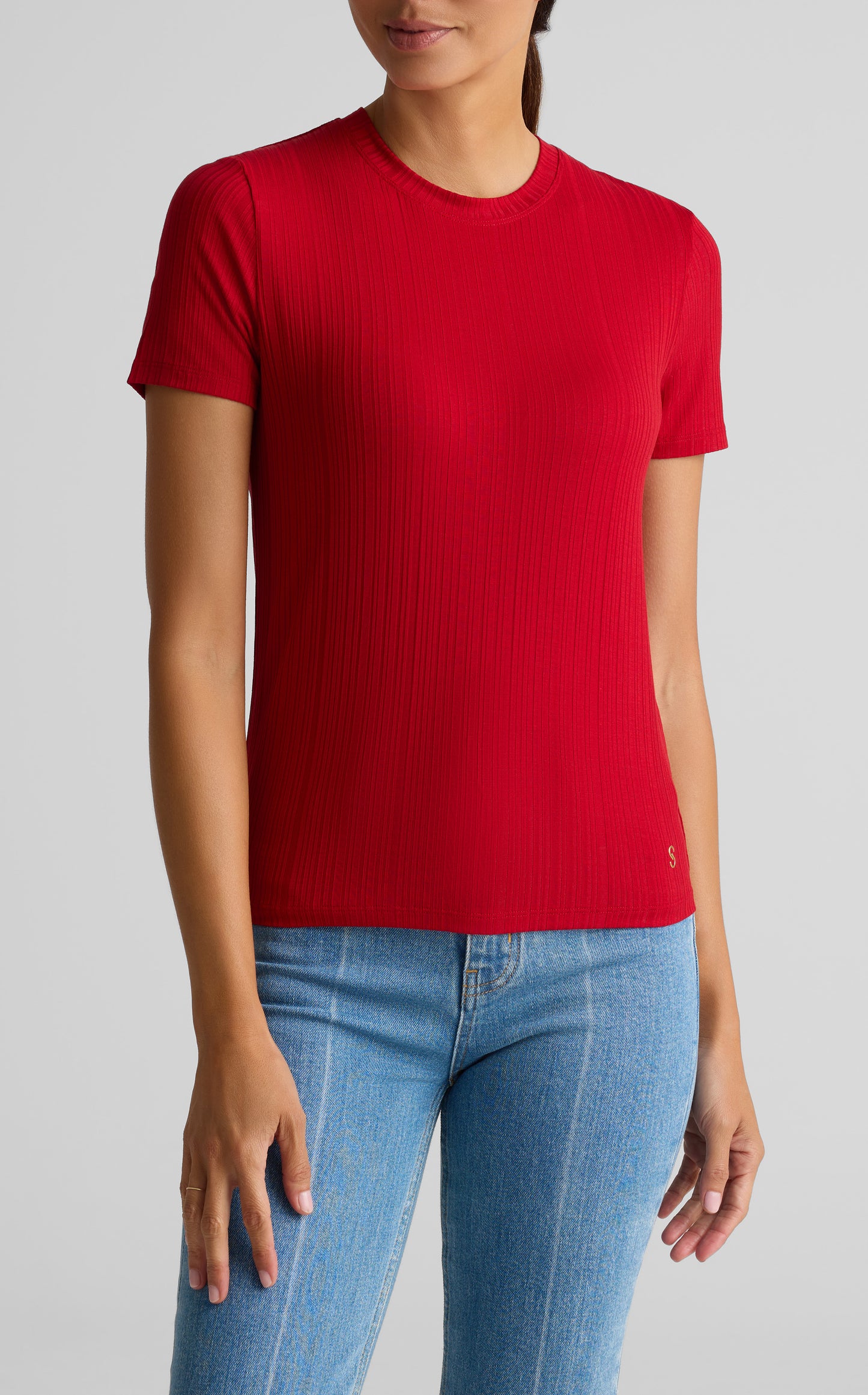 Sleek Rib Jersey Knit Top