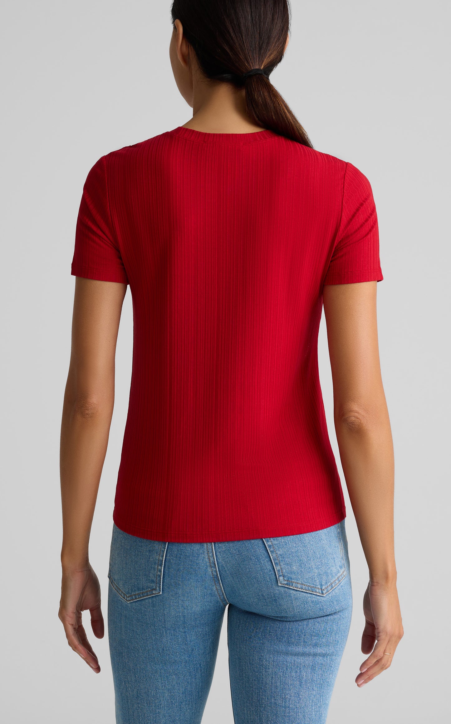 Sleek Rib Jersey Knit Top
