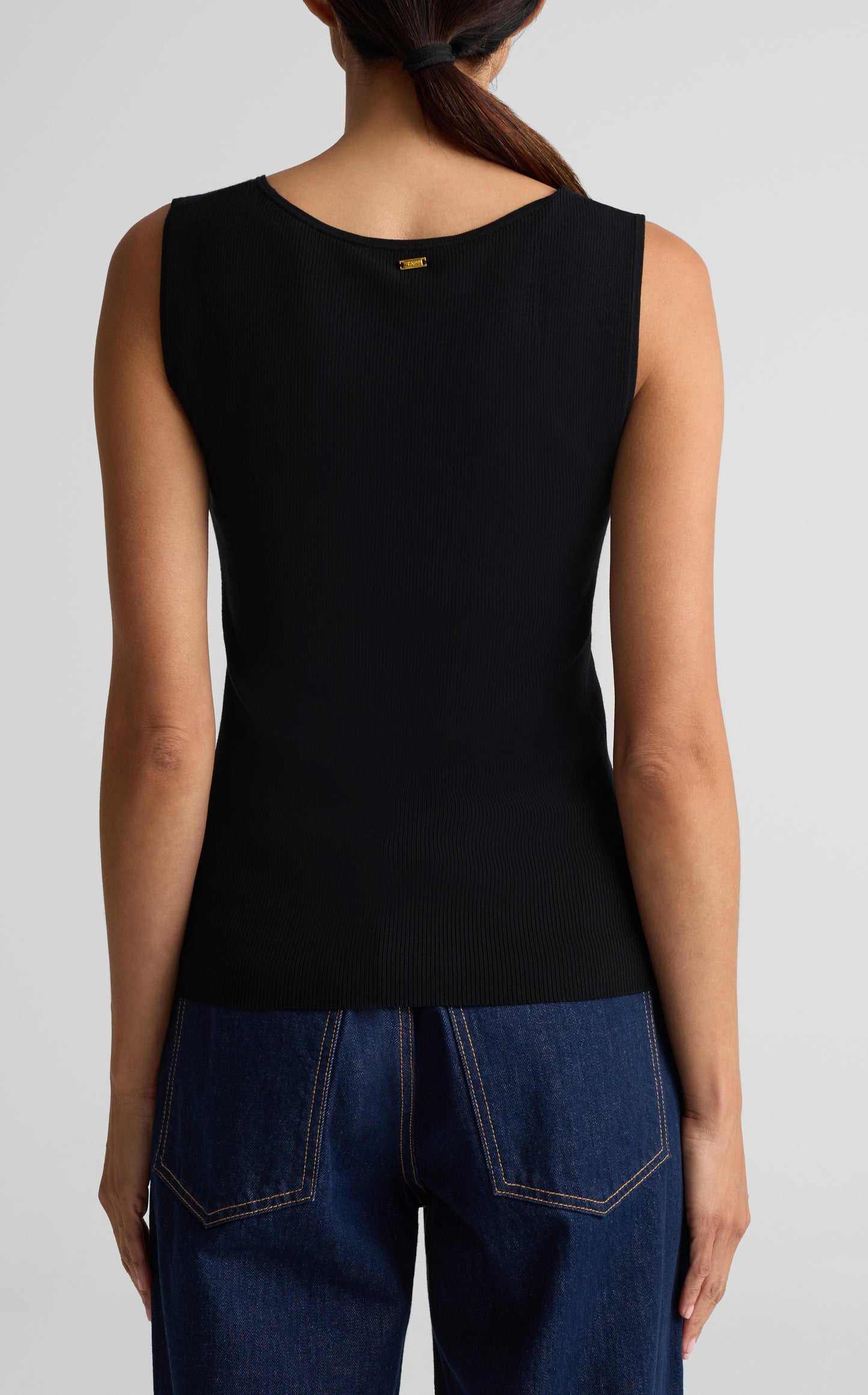 Stretch Rib Knit Shell