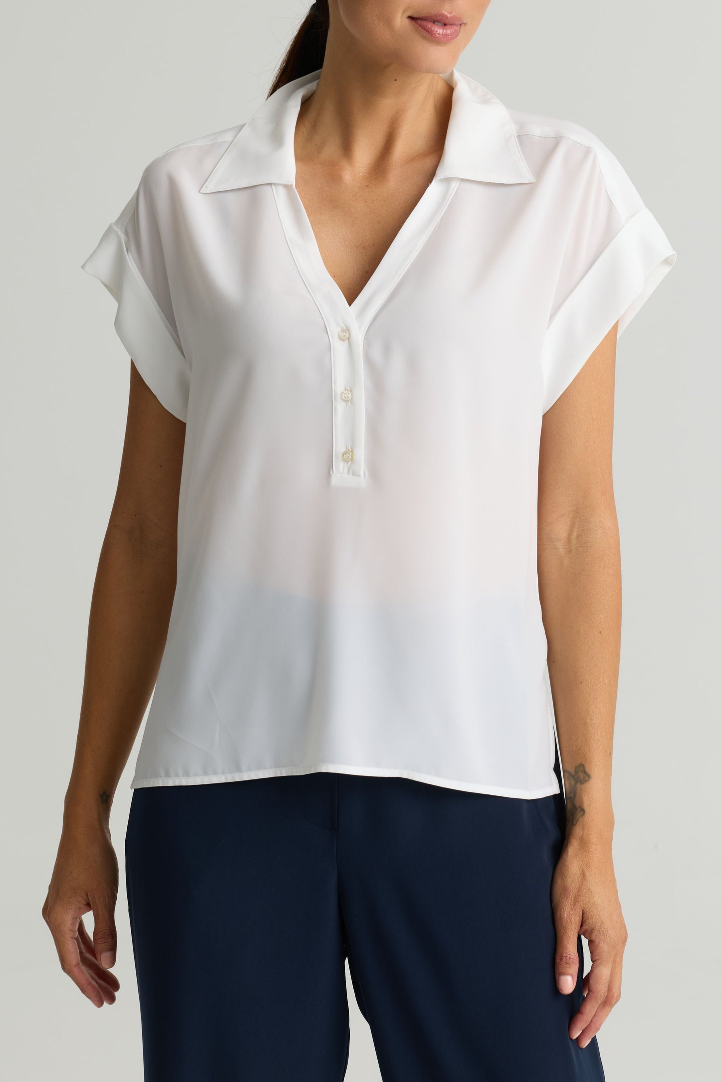 Peached Woven Short Sleeve Shirt
