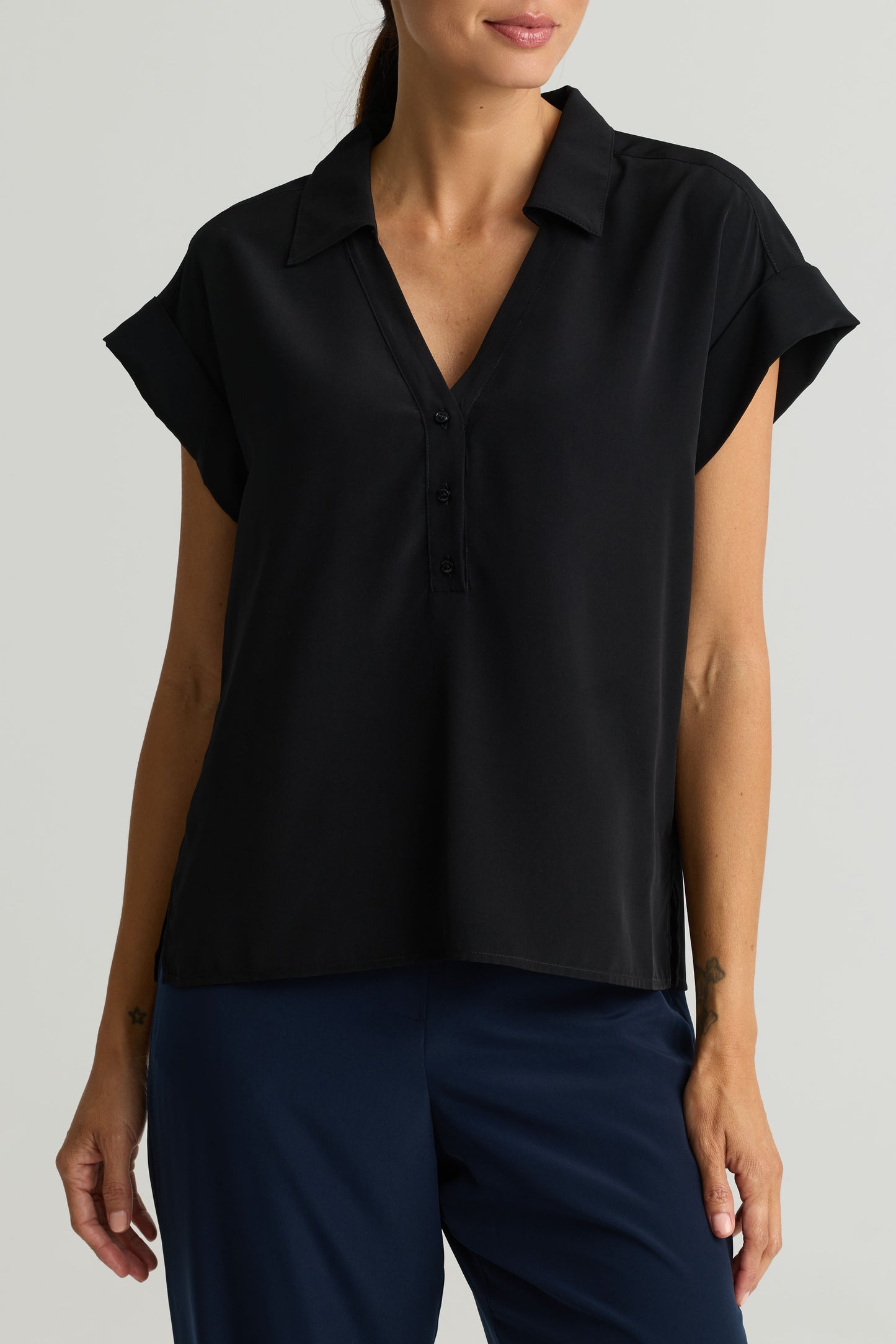 Peached Woven Short Sleeve Shirt