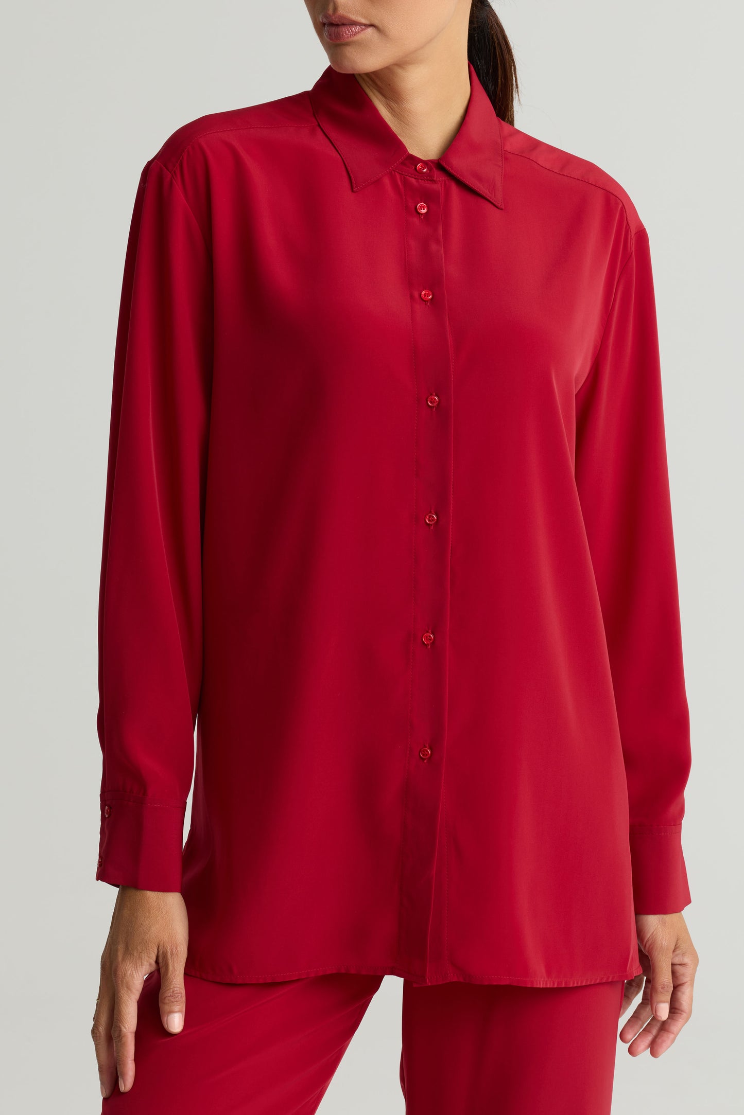 Peached Woven Tunic Blouse