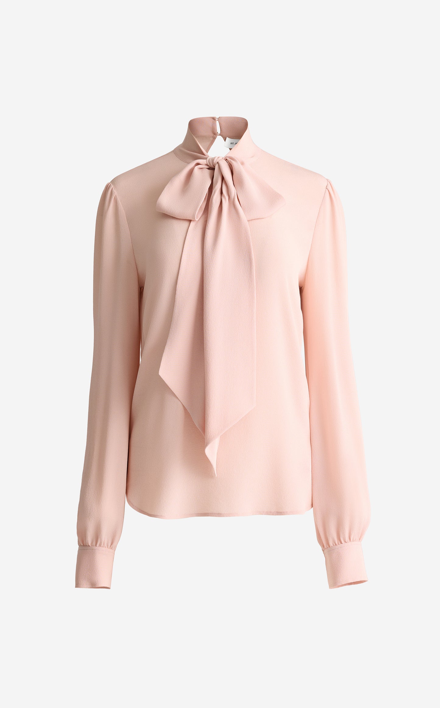 Hannah Bow Blouse In Silk Crepe