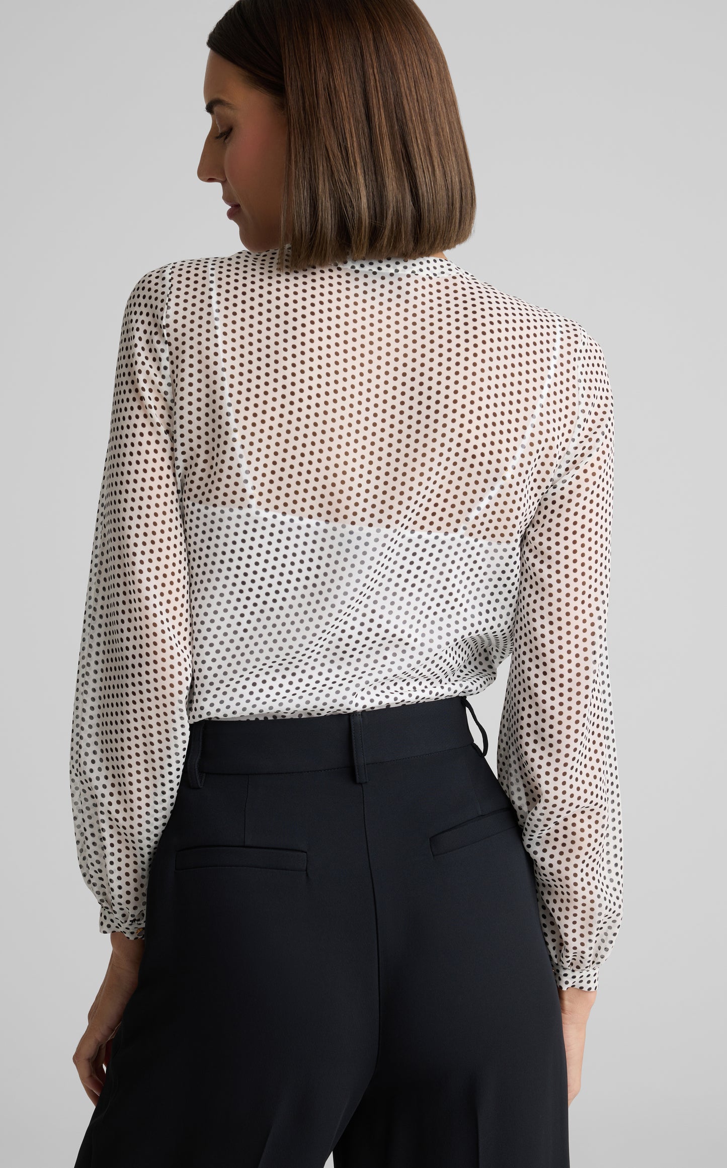 Christelle Blouse in French Dot Printed Silk