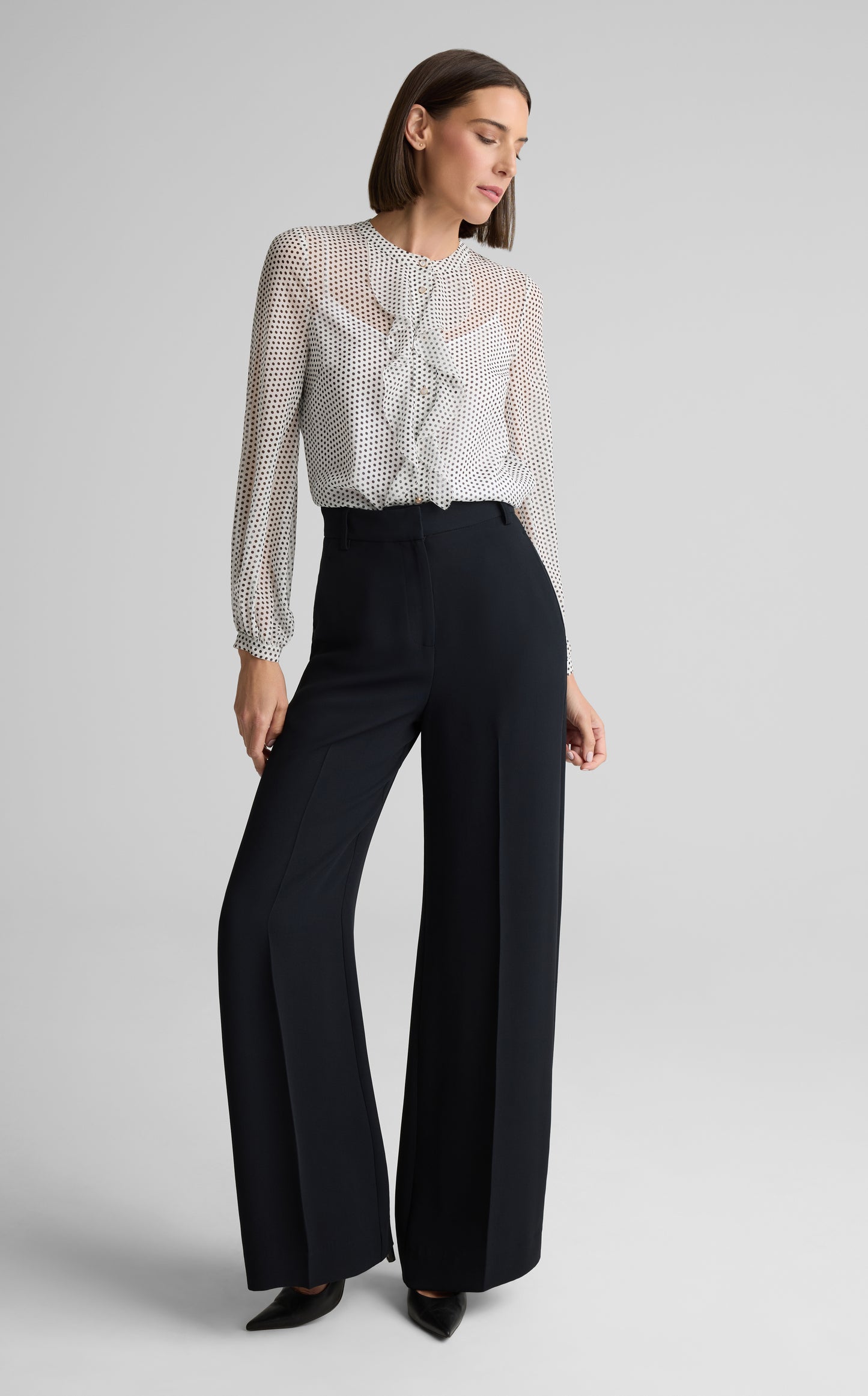 Christelle Blouse in French Dot Printed Silk