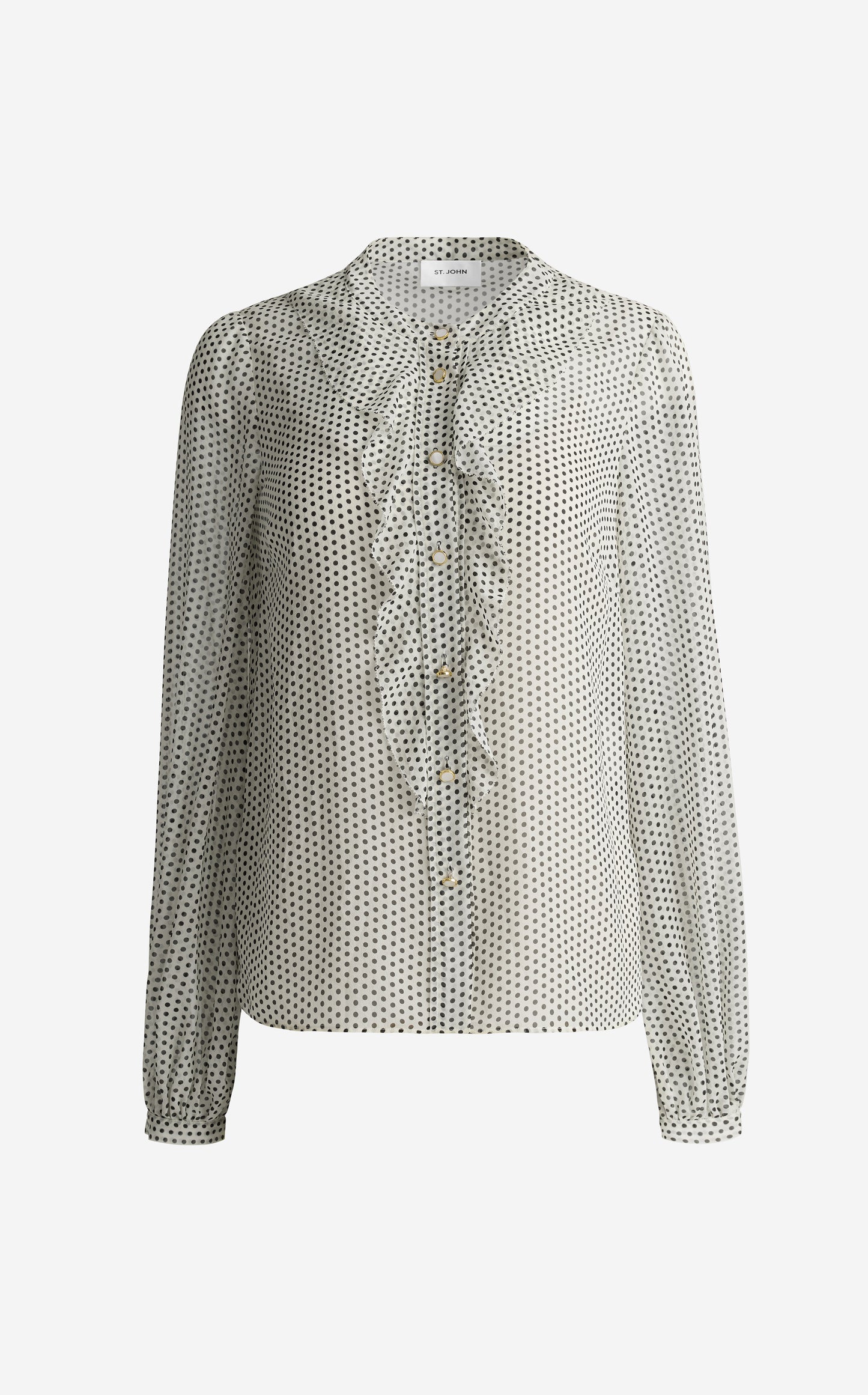 Christelle Blouse in French Dot Printed Silk