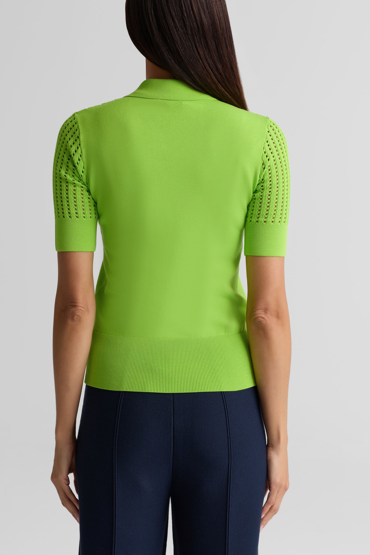 Openwork Knit Polo