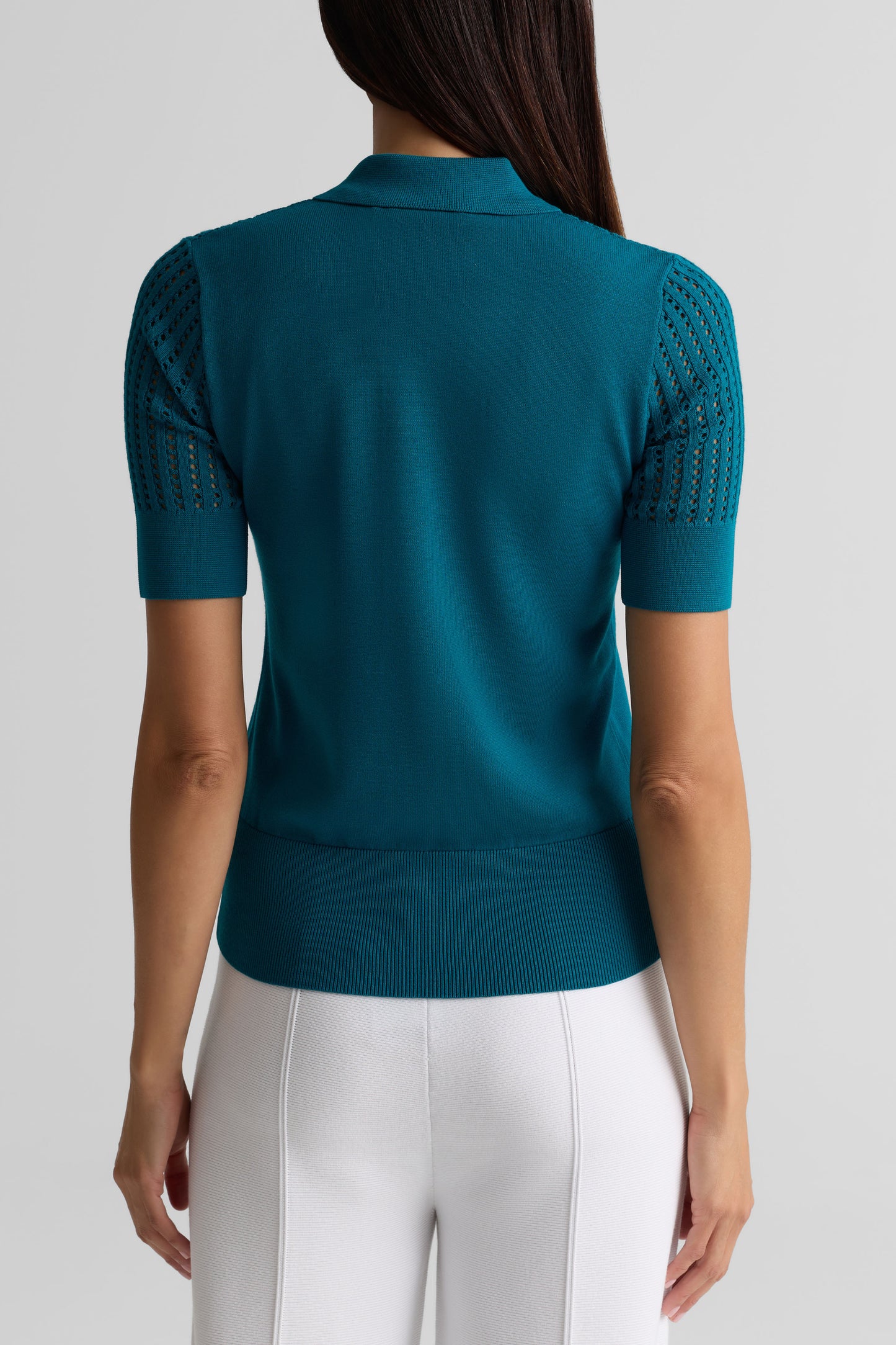 Openwork Knit Polo