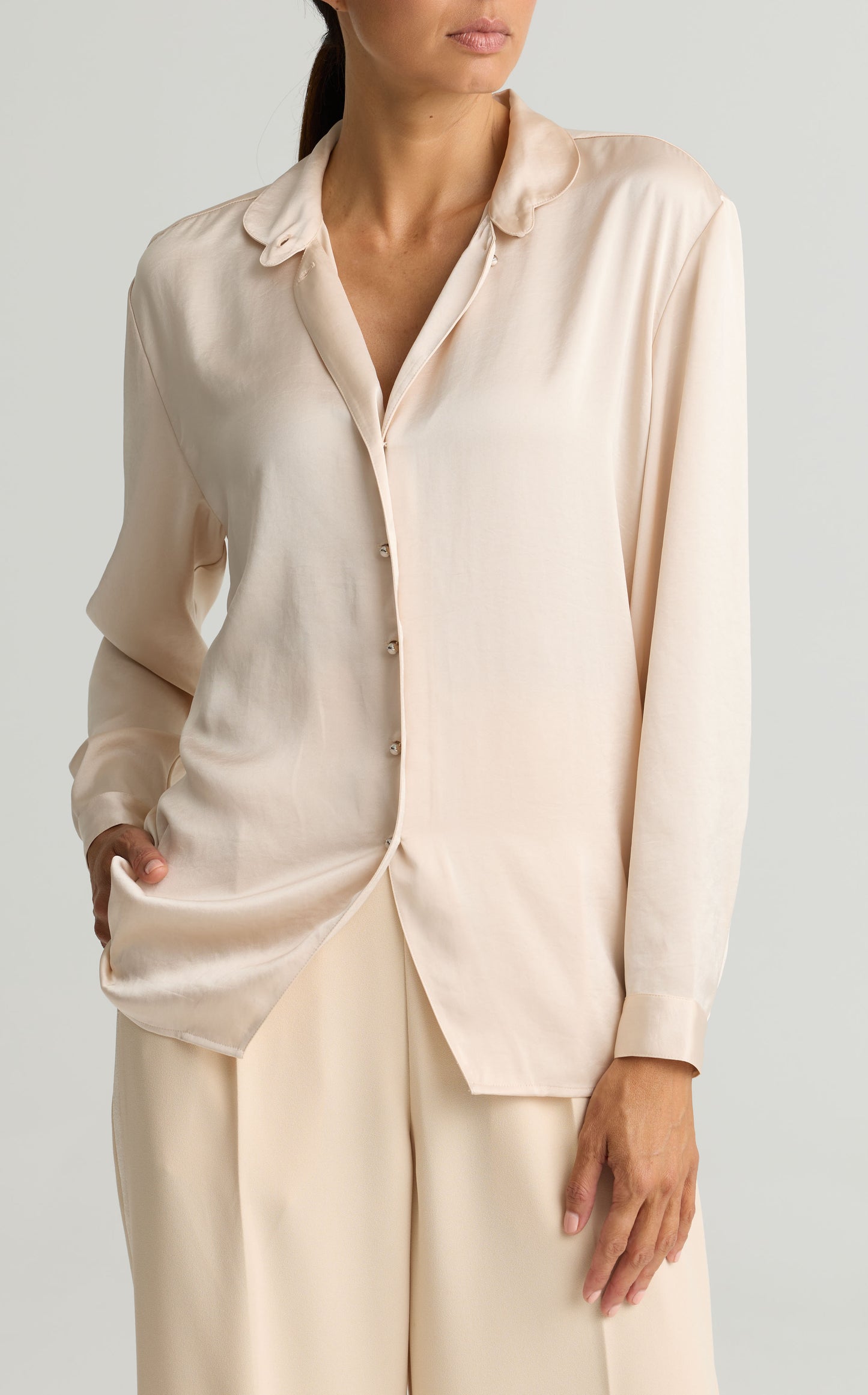 Washed Satin Blouse