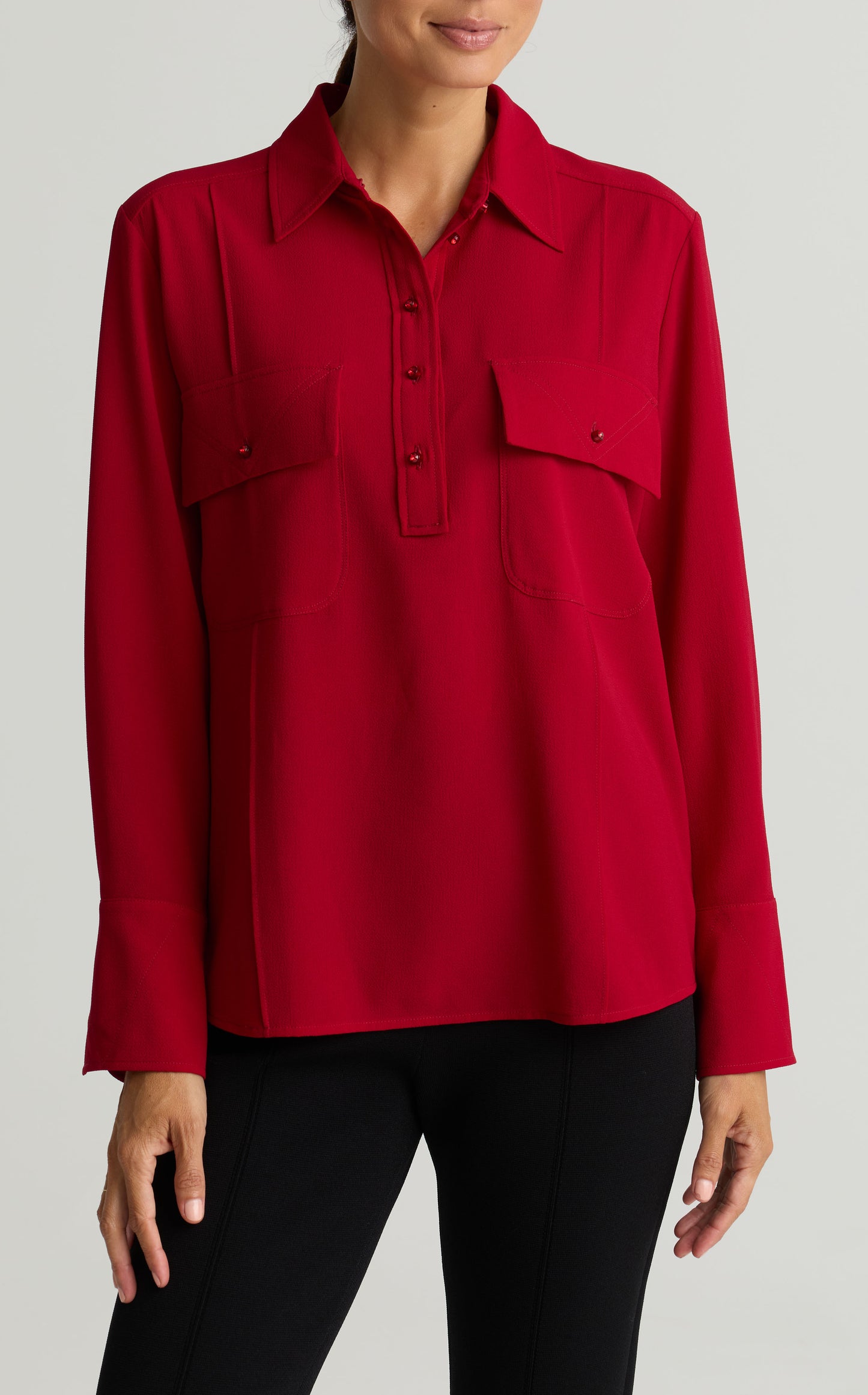 Button Front Blouse