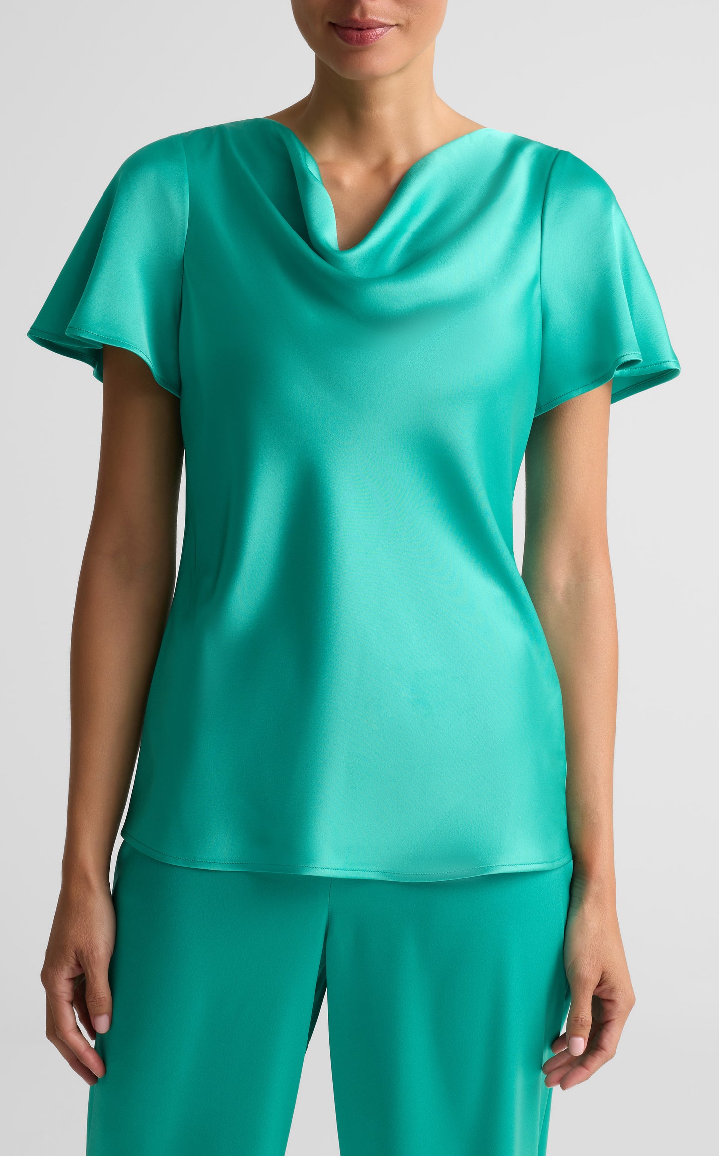 Liquid Satin Short Sleeve Top