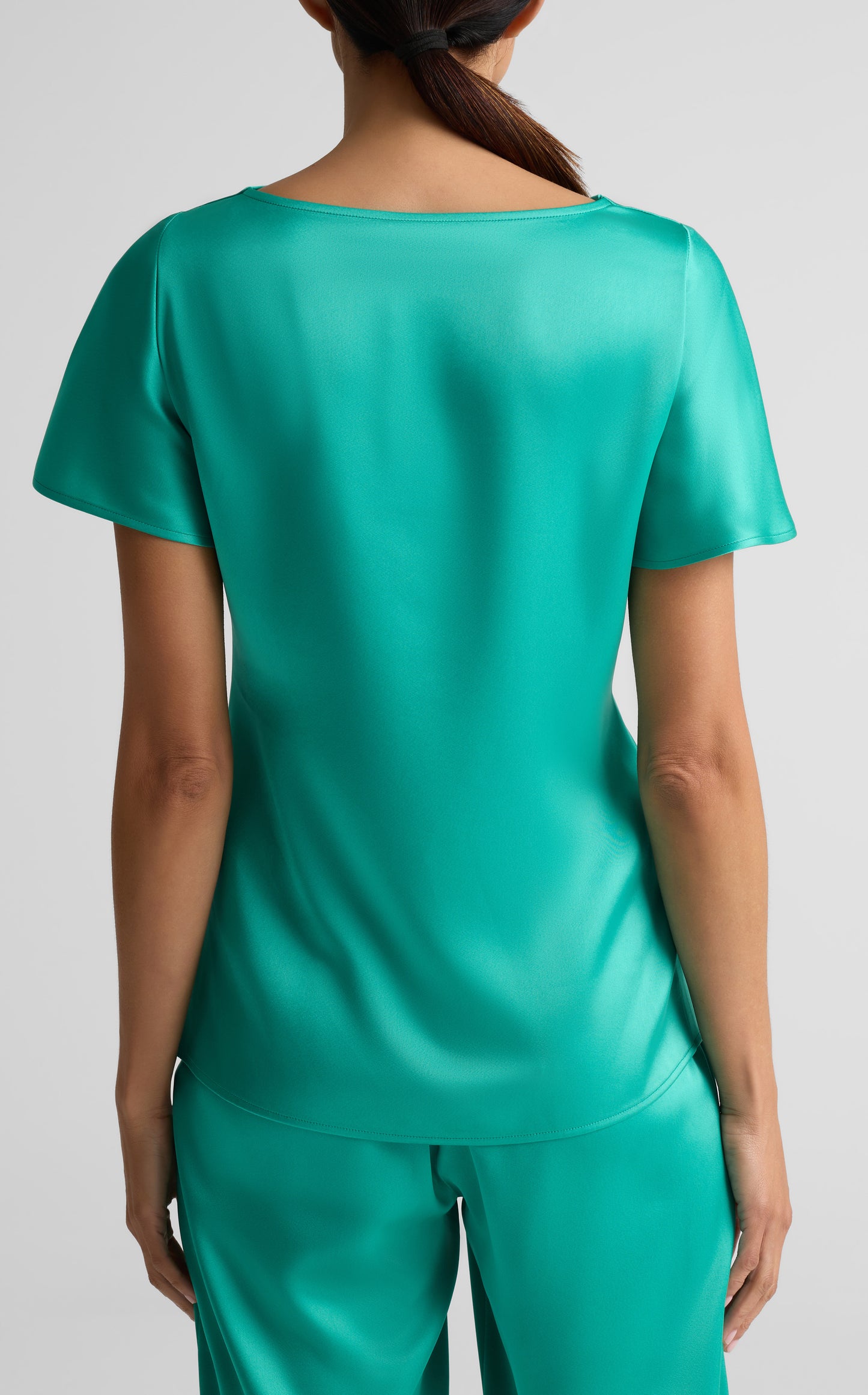 Liquid Satin Short Sleeve Top