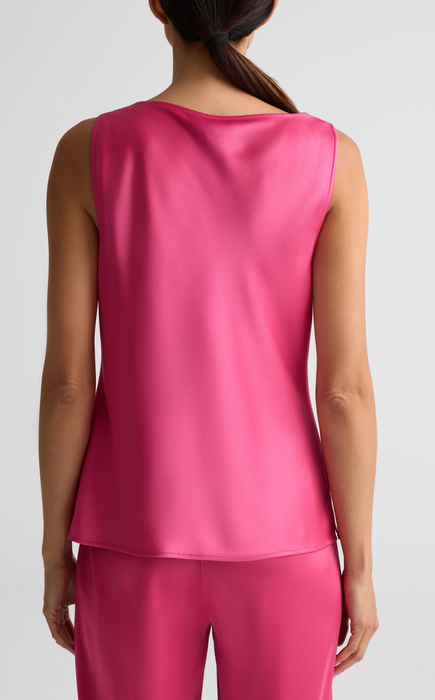 Liquid Satin Cowl Neck Shell