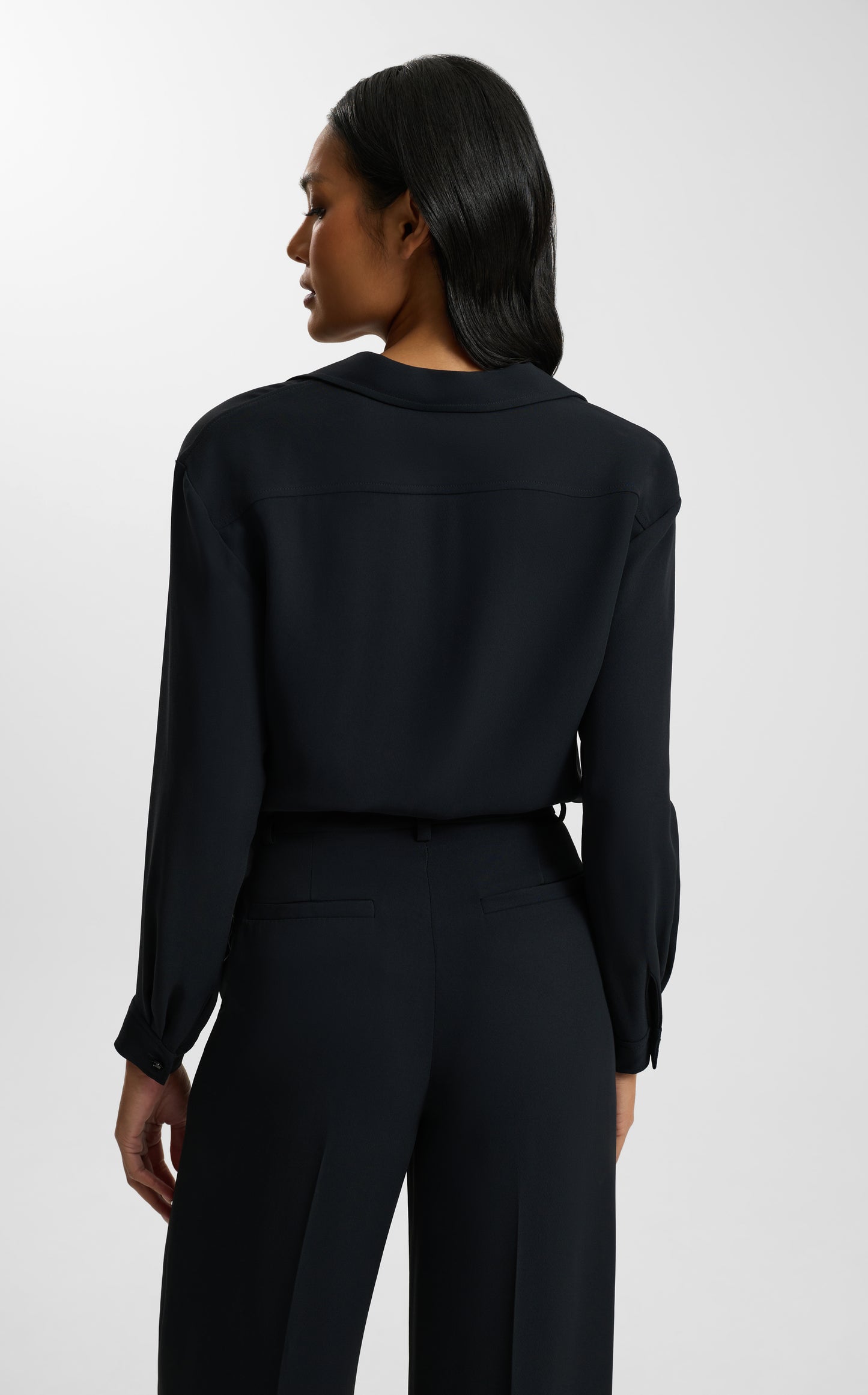 Noel Blouse In Heathered Crepe