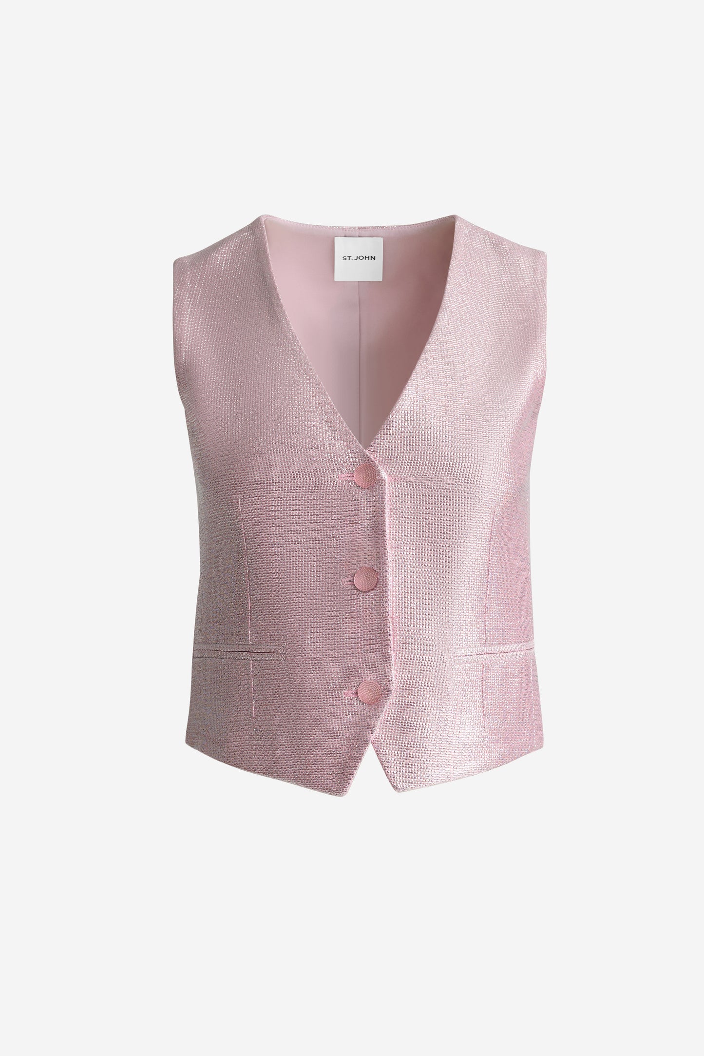 Valentina Vest in Soft Lamé Suiting