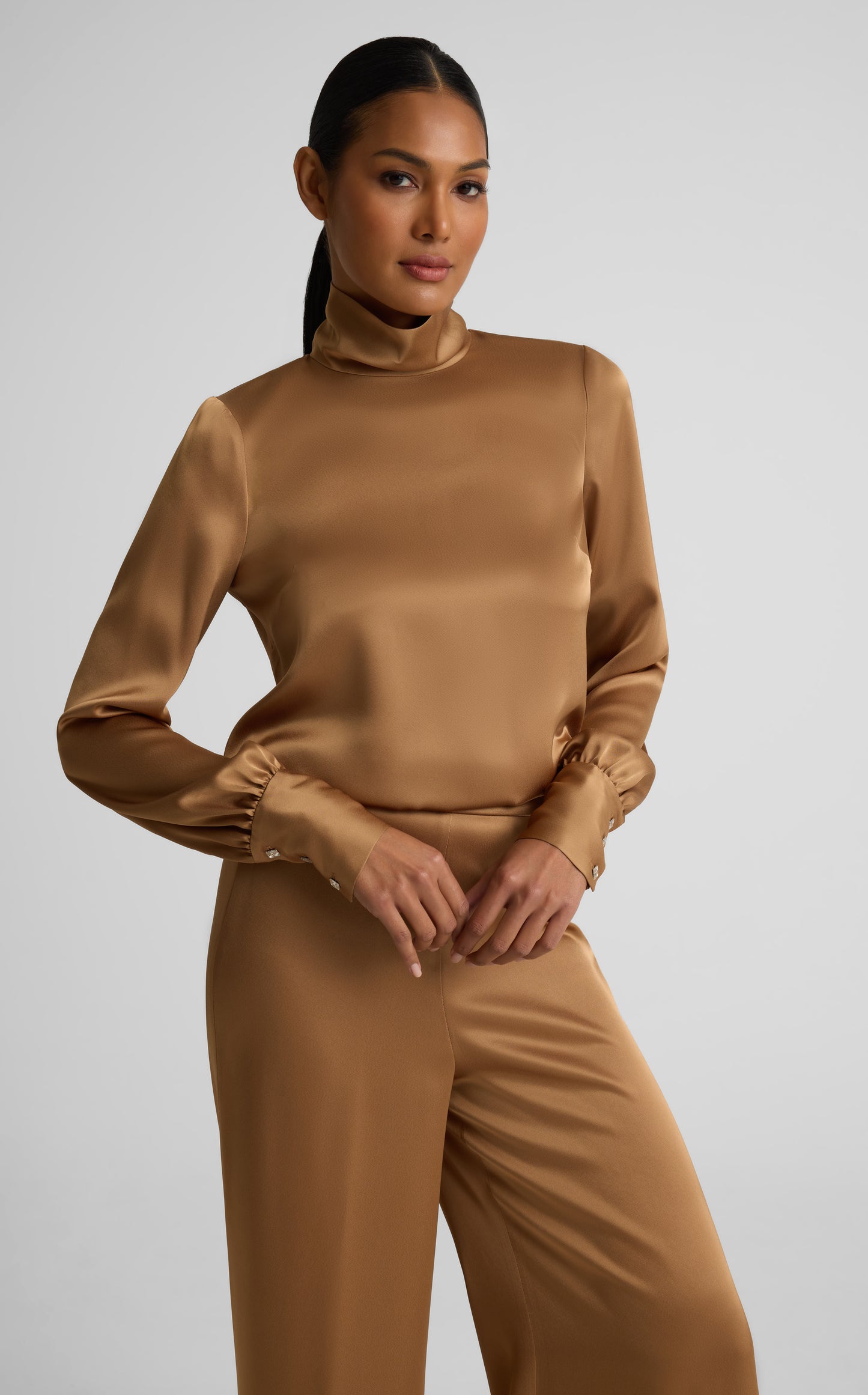 Frances Top In Liquid Satin