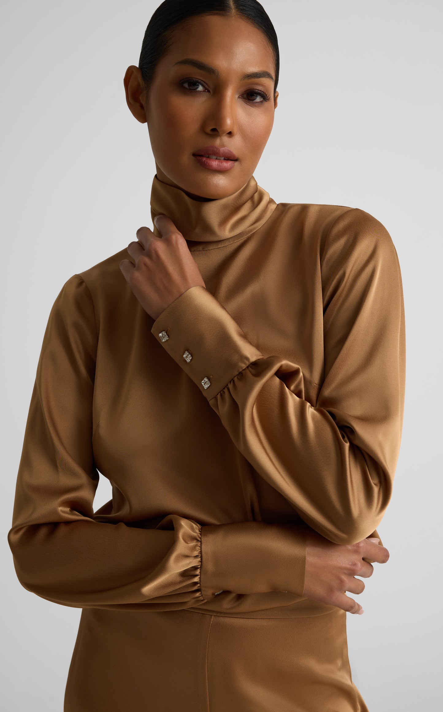 Frances Top In Liquid Satin