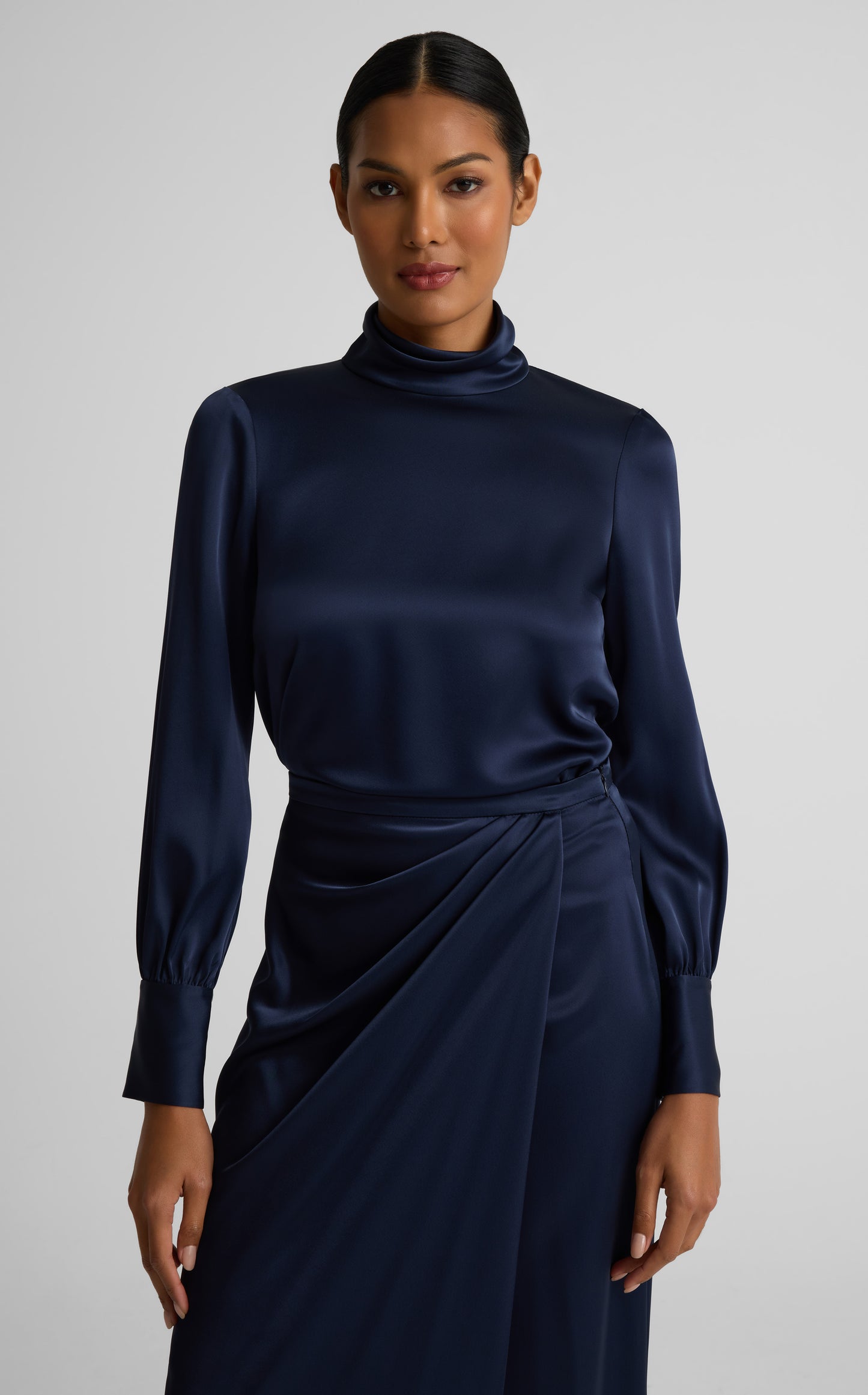 Frances Top In Liquid Satin