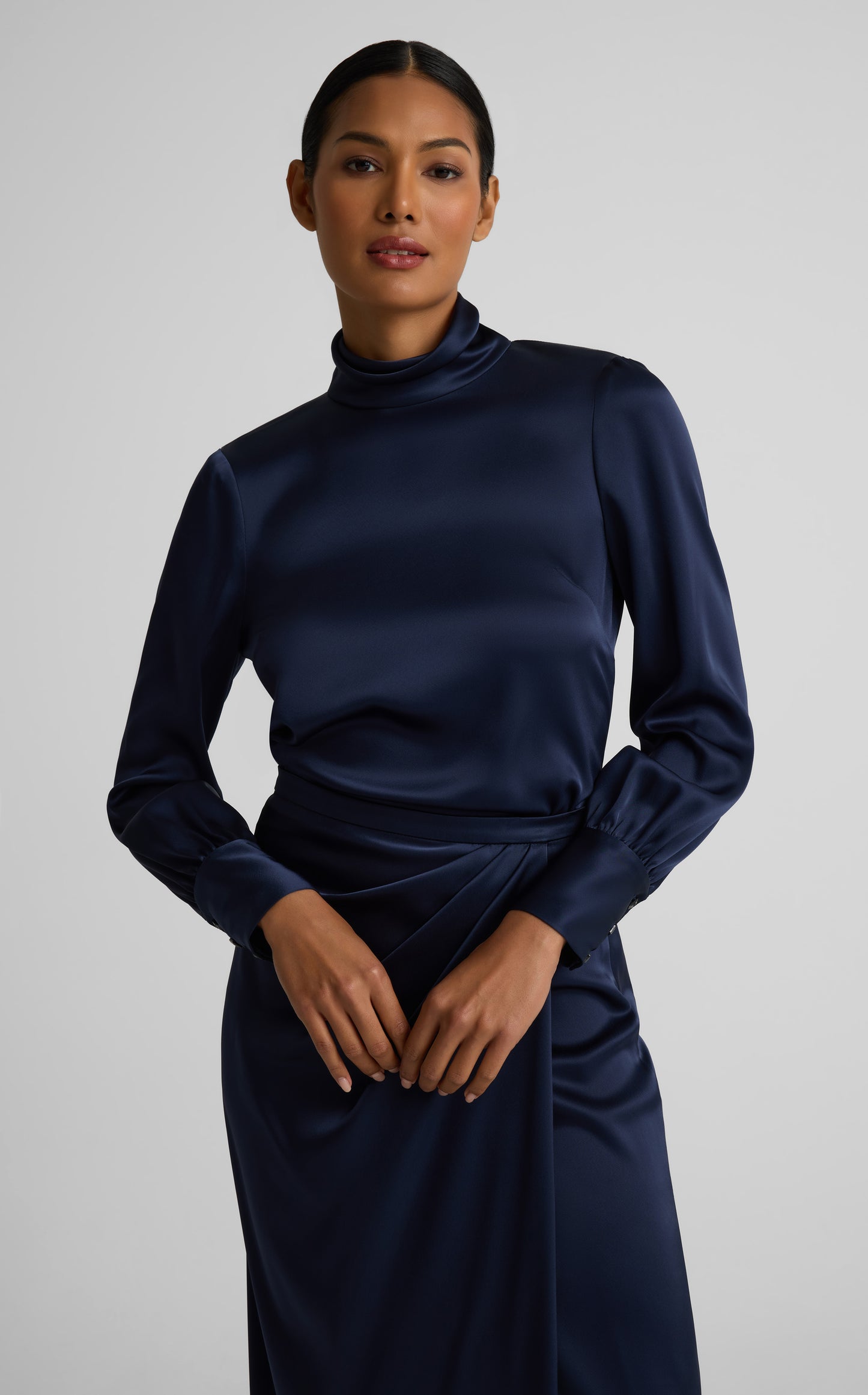 Frances Top In Liquid Satin