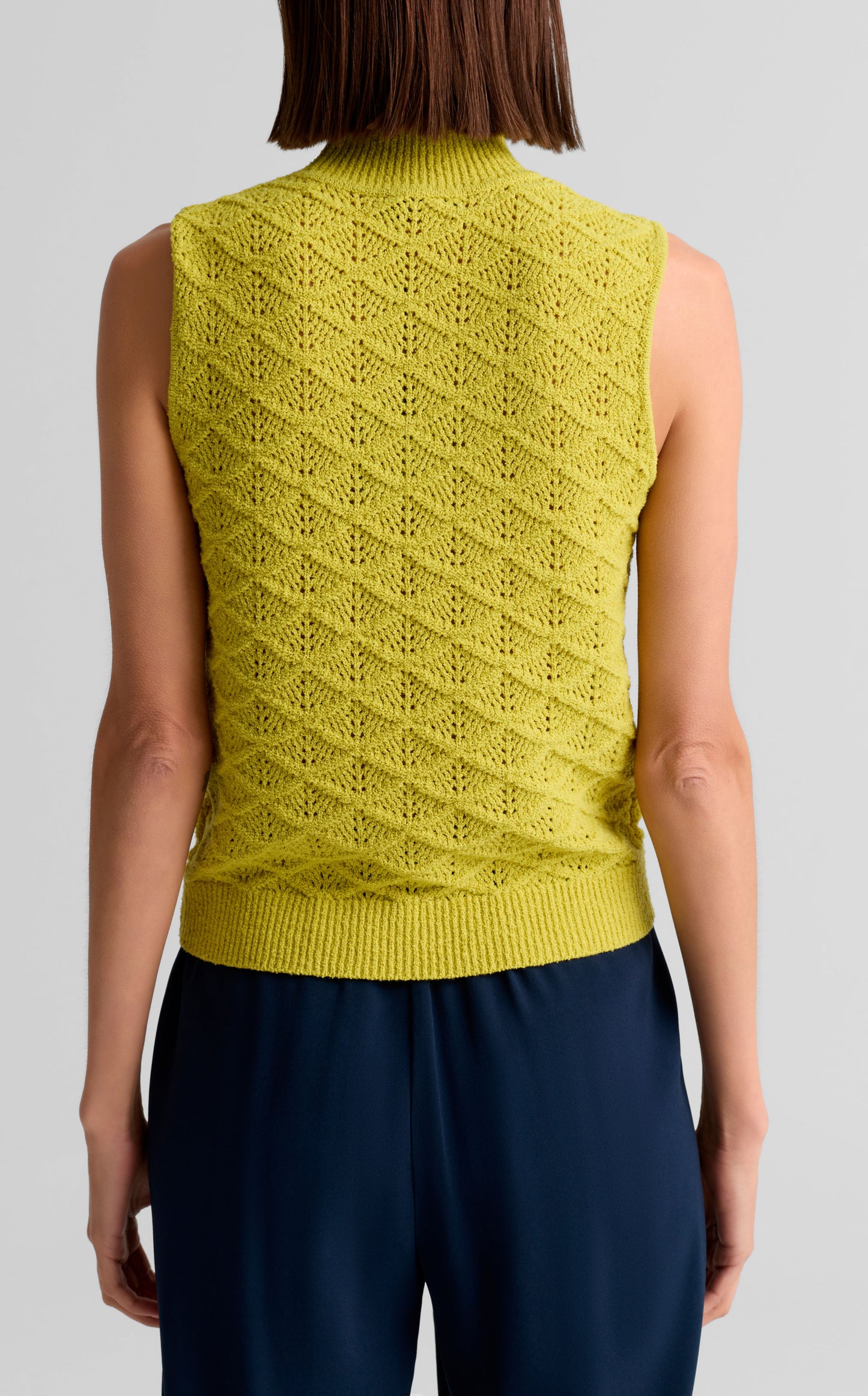 Mock Neck Pointelle Tank
