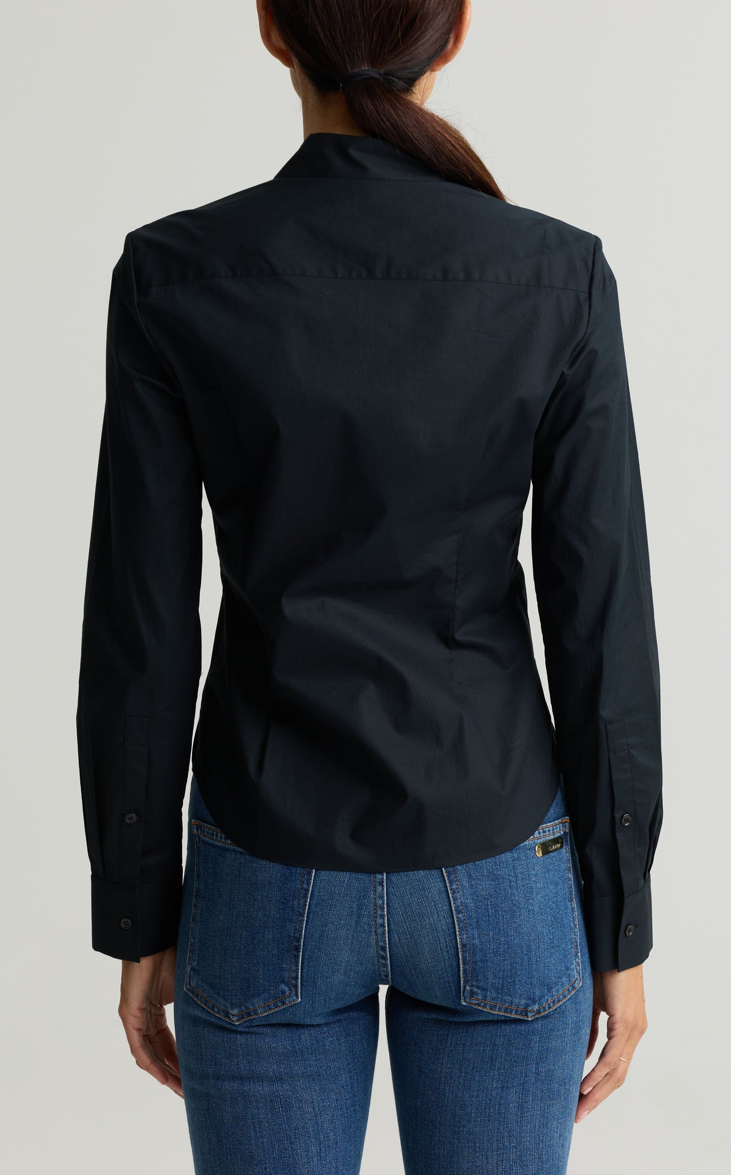Tailored Stretch Cotton Blouse