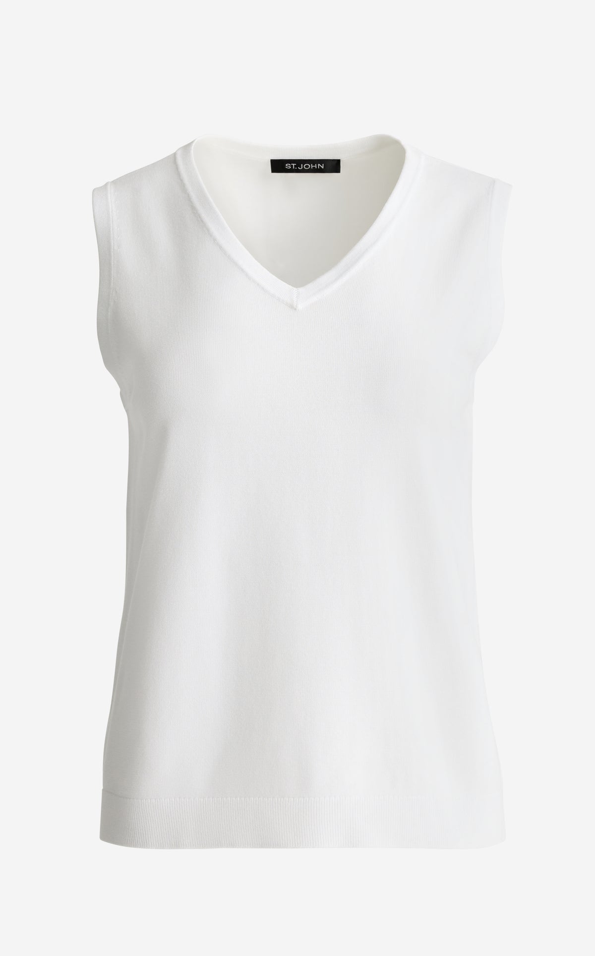 Jersey Knit V-Neck Shell