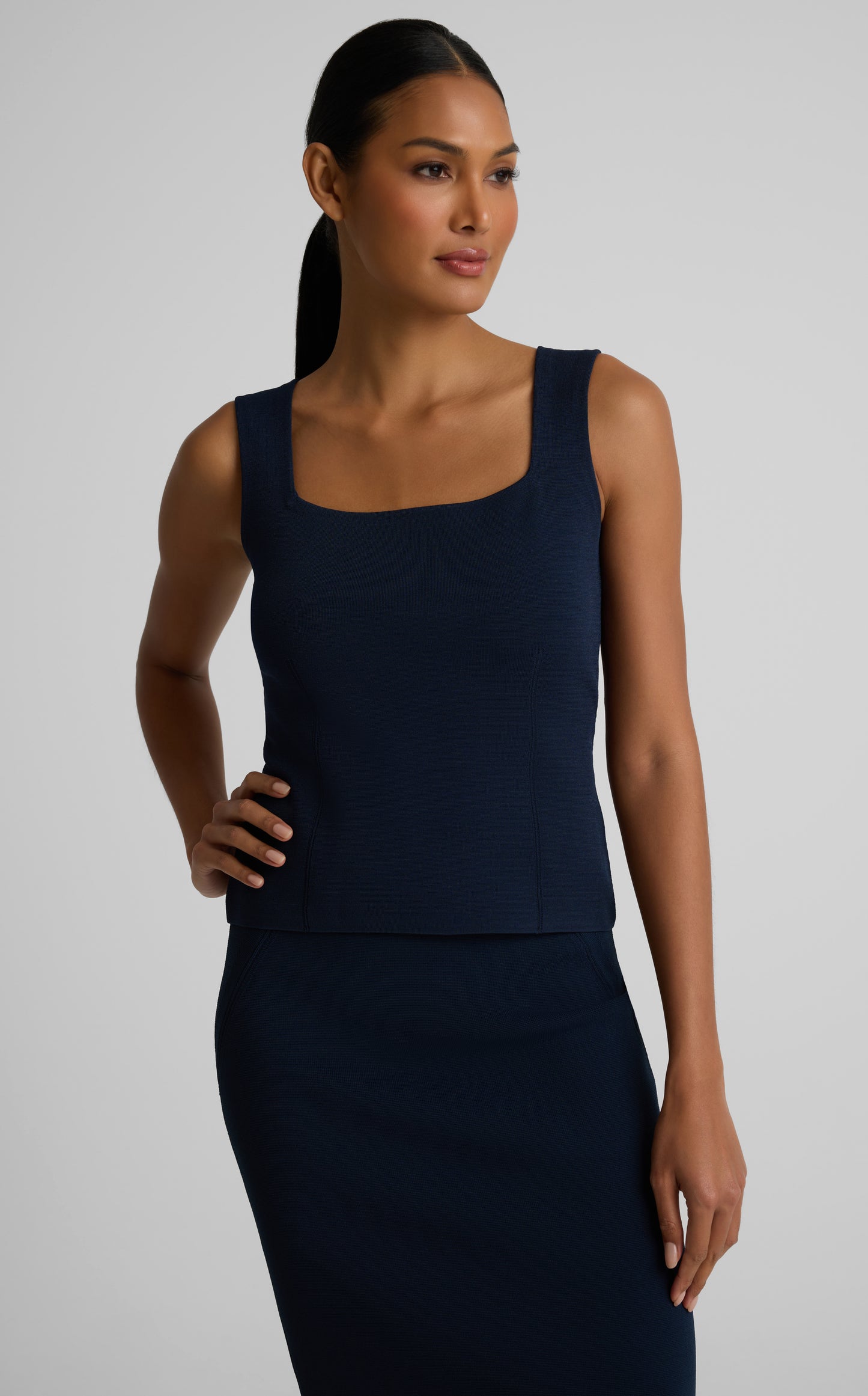Abby Top In Santa Roma Knit