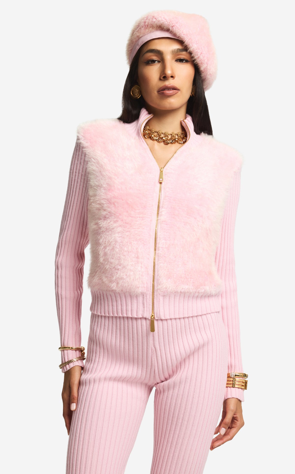 Jacket in Knit Fur