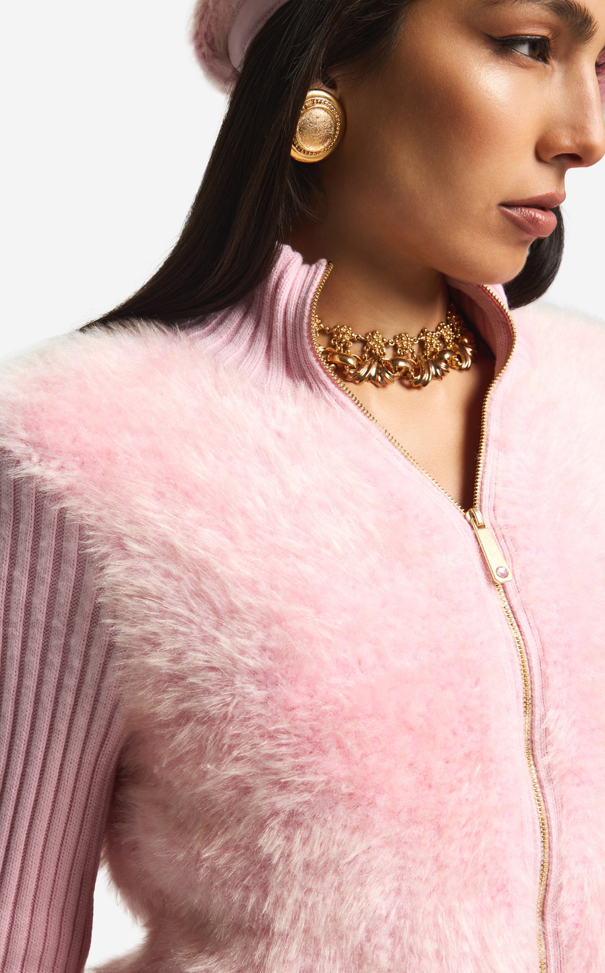 Jacket in Knit Fur
