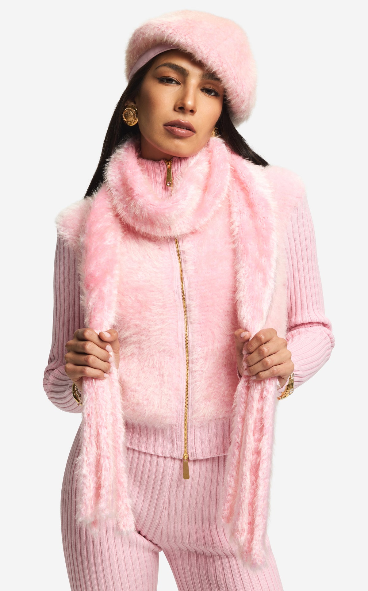 Scarf in Knit Fur