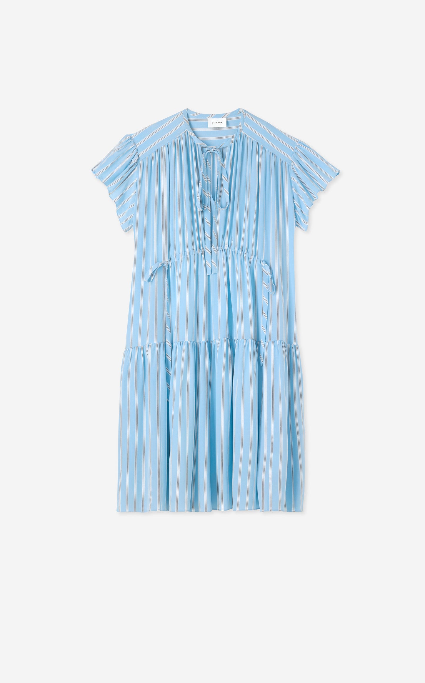 Striped Flare Sleeve Dress
