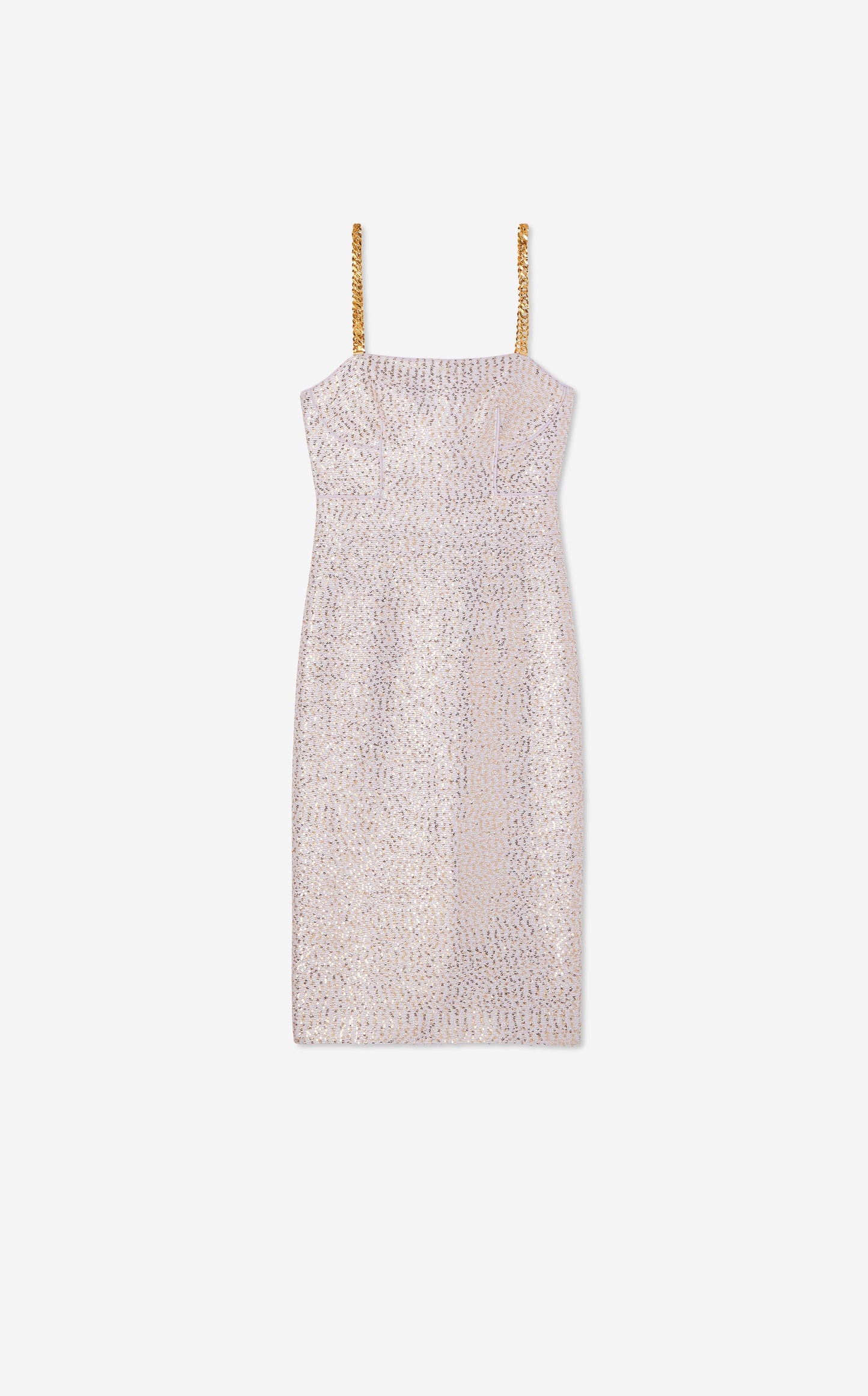 Metallic Strap Sequin Dress