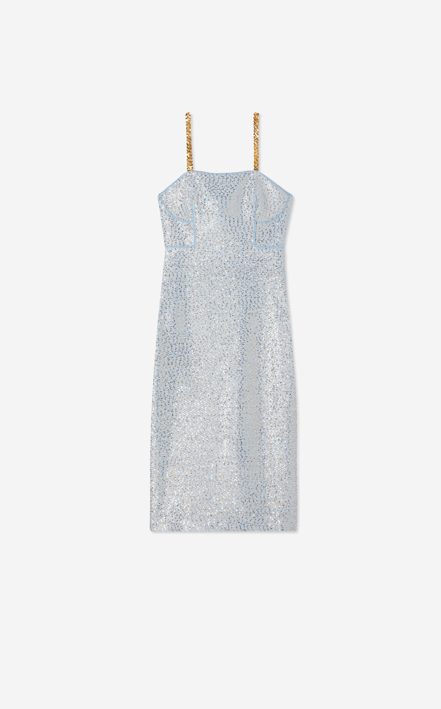 Metallic Strap Sequin Dress