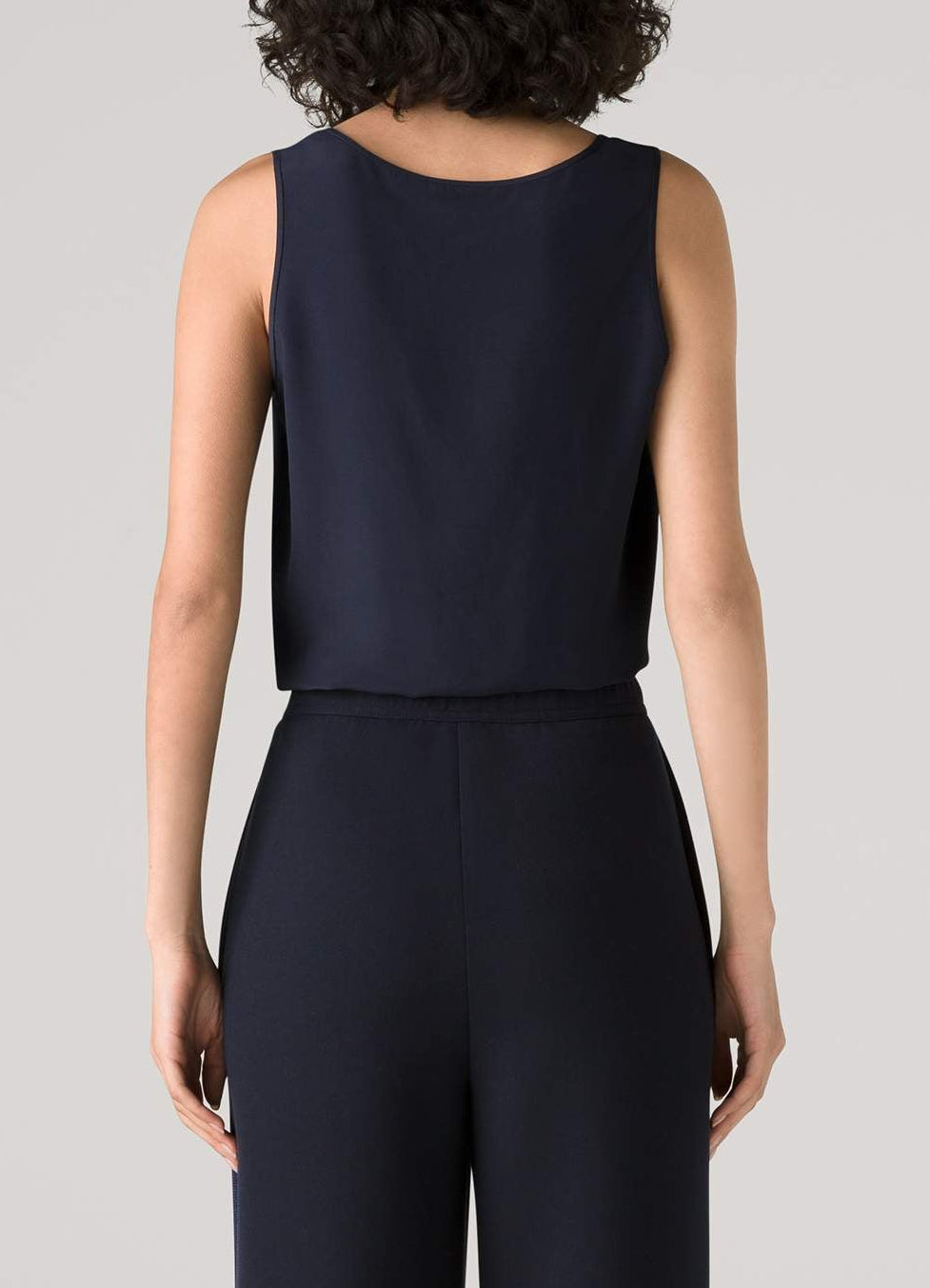 Silk Blend Scoop Neck Shell