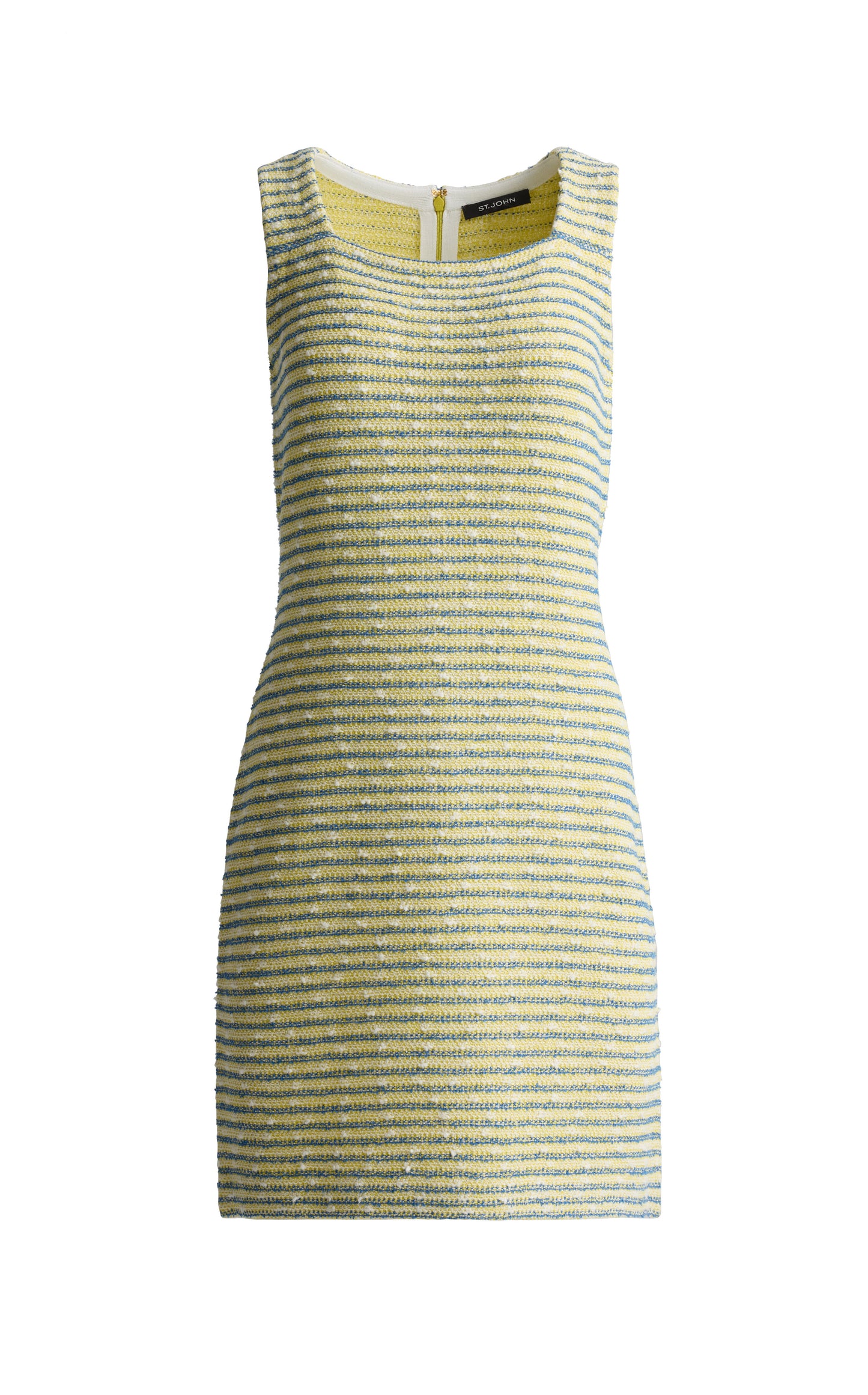 Striped Slub Tweed Knit Dress