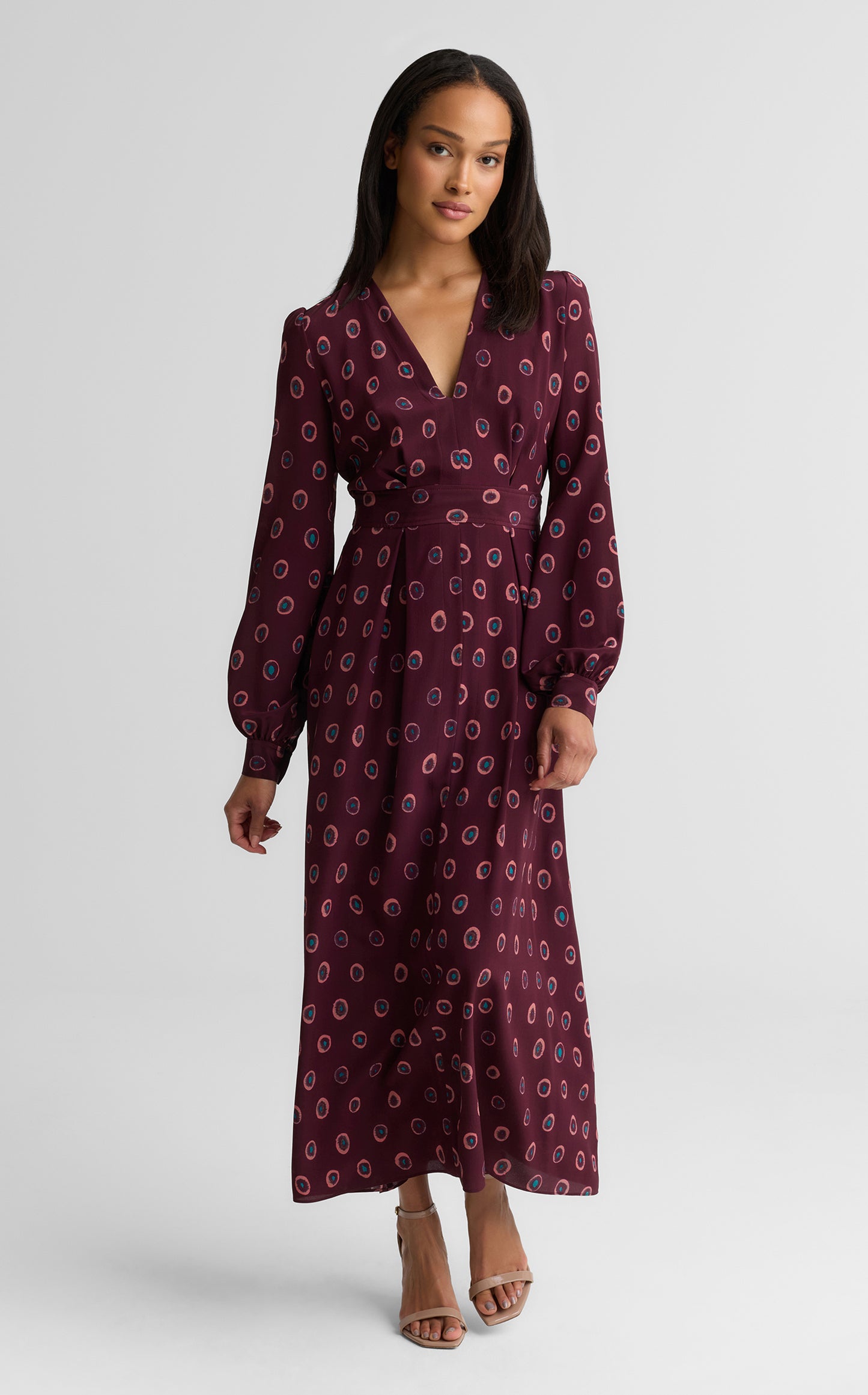 Jill Dress In Abstract Ink Print