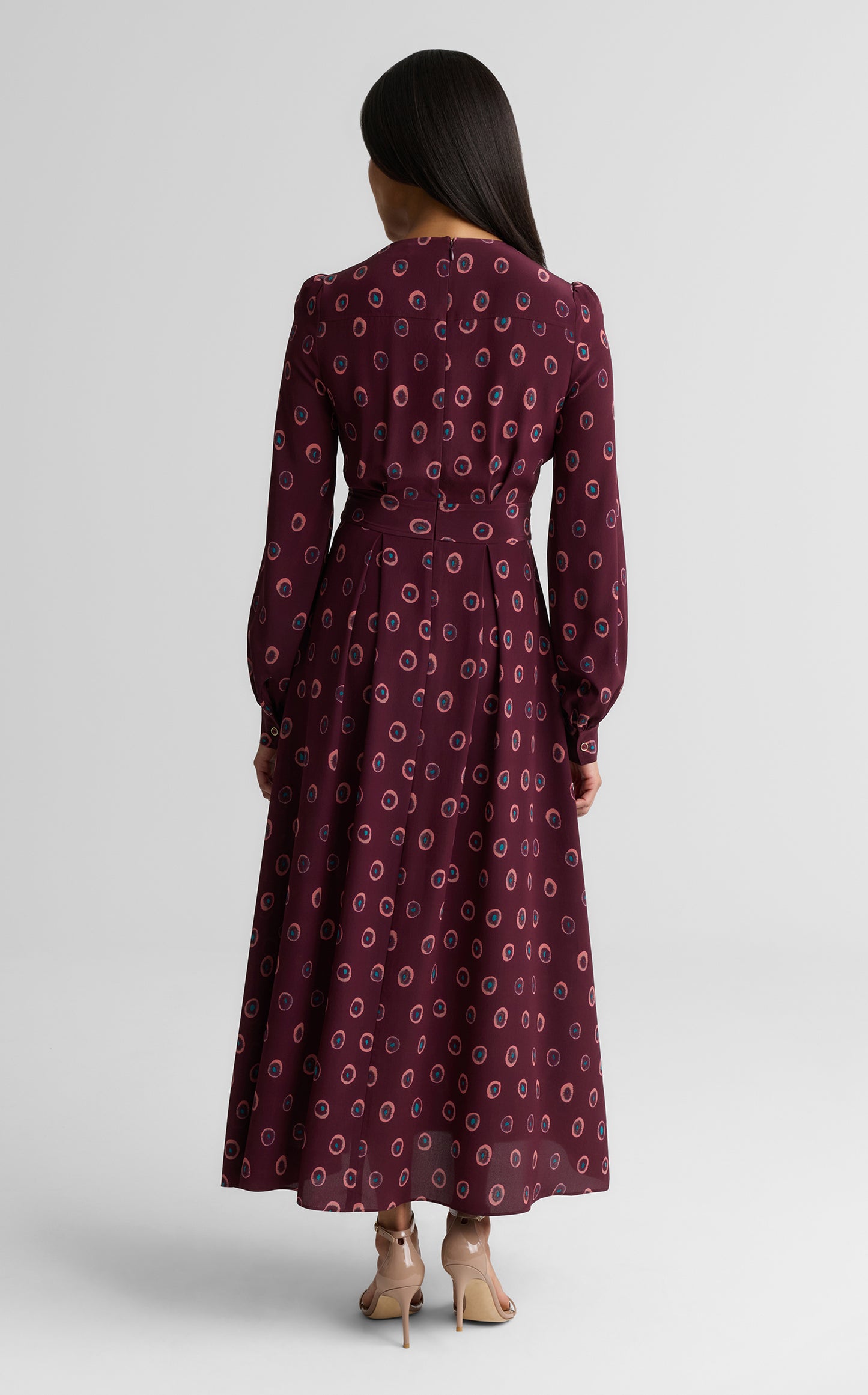 Jill Dress In Abstract Ink Print