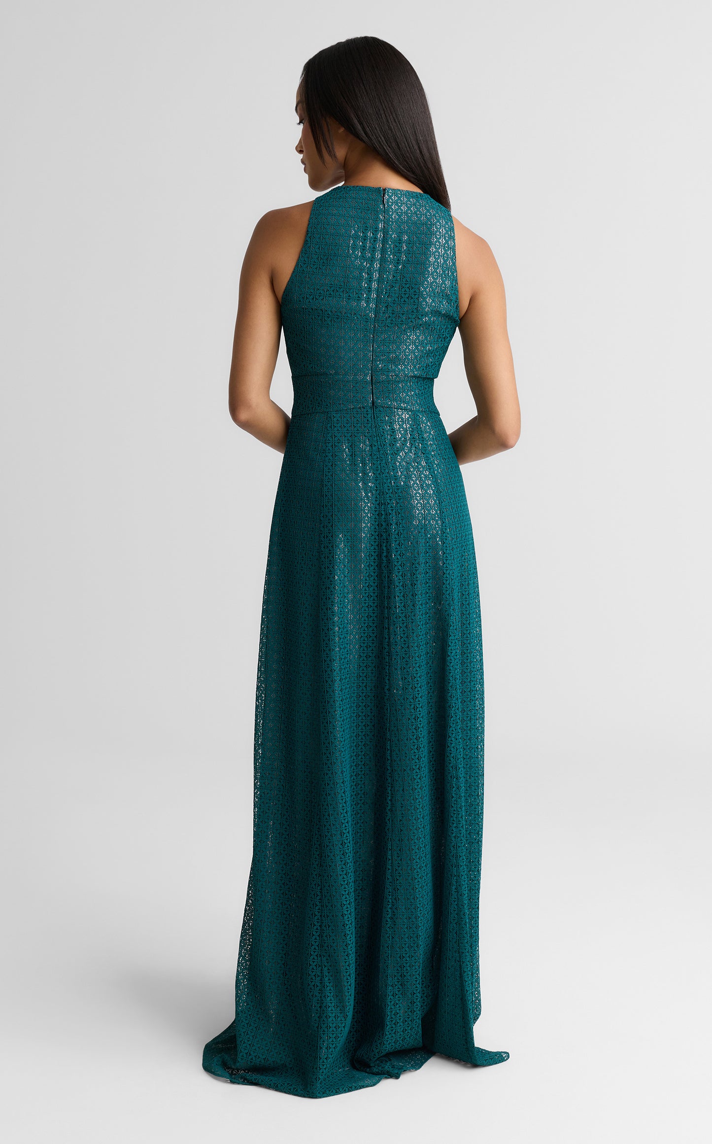 Janice Gown In Geometric Lace – St. John Knits