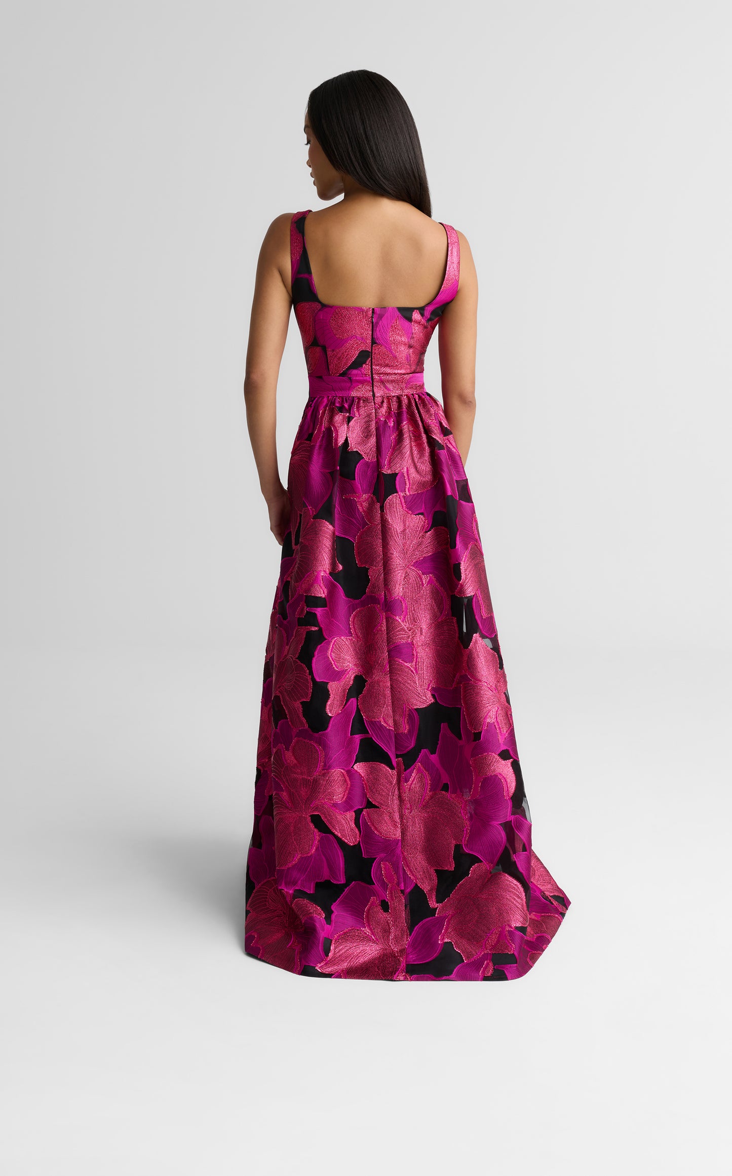 Athena Gown In Floral Organza