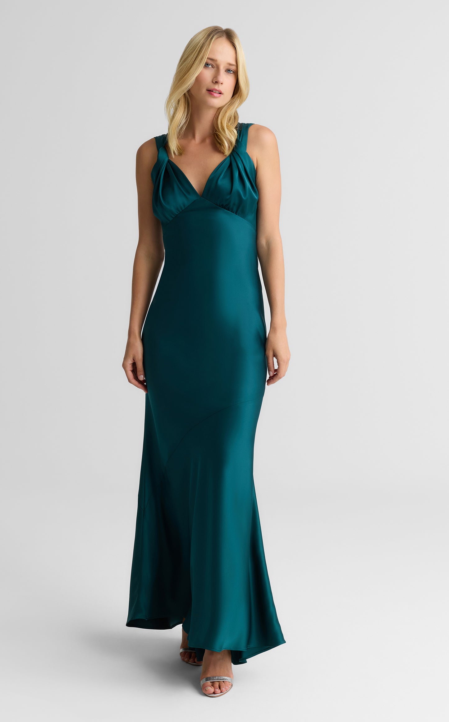 liquid satin dress St. John Women's Liquid Satin Gown - Blue