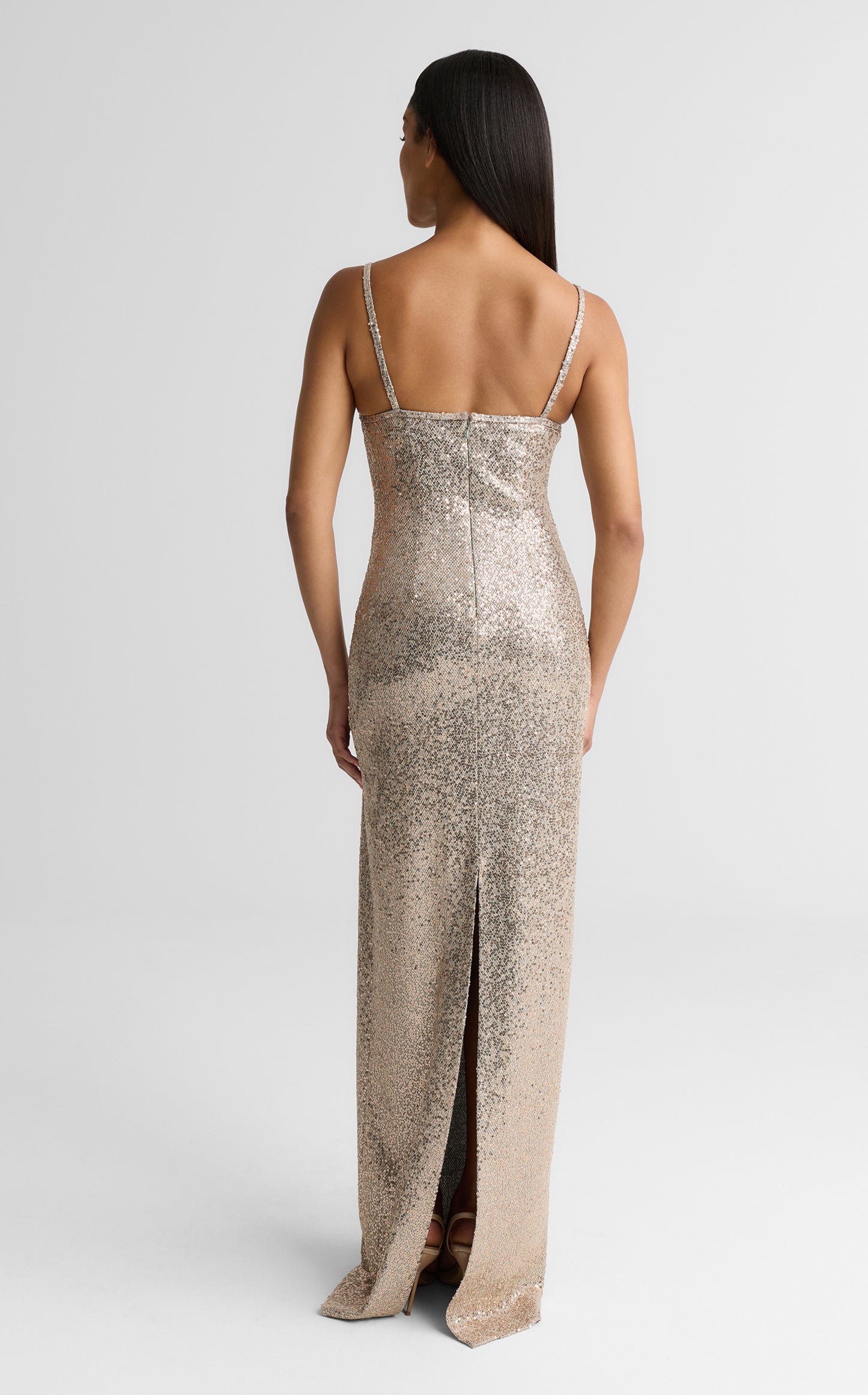 Isa Gown In Soft Tailored Sequin