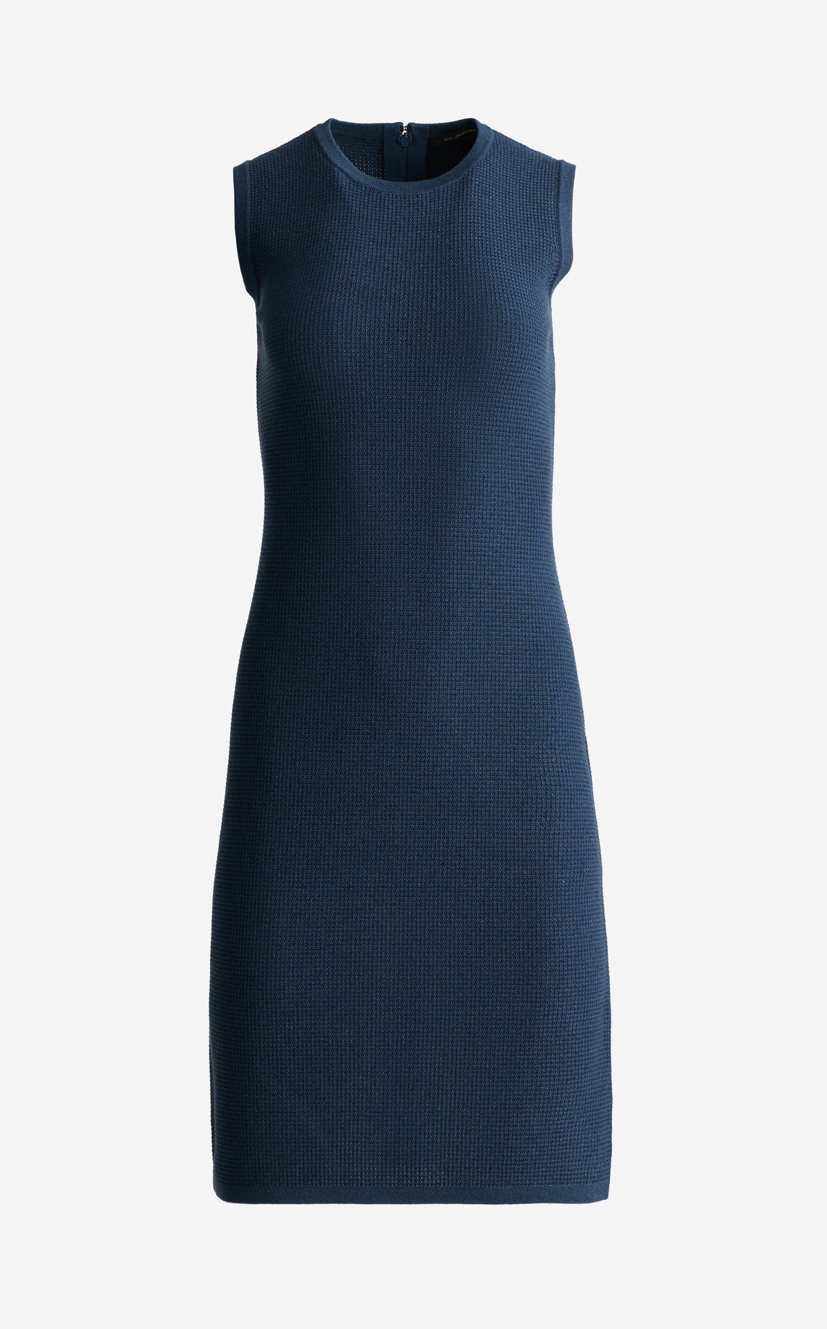 Lurex Piqué Crewneck Dress
