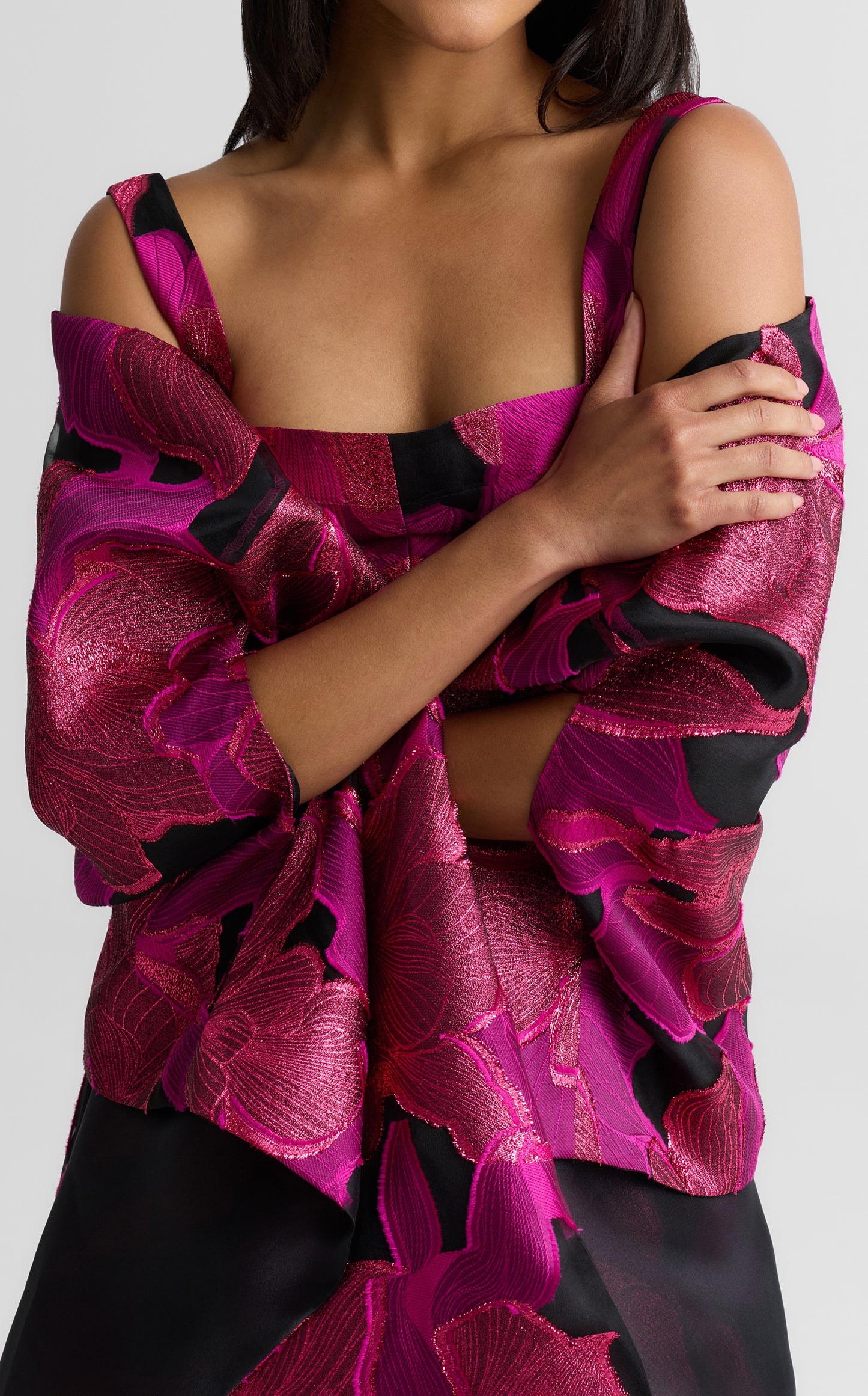 Georgia Wrap In Floral Organza
