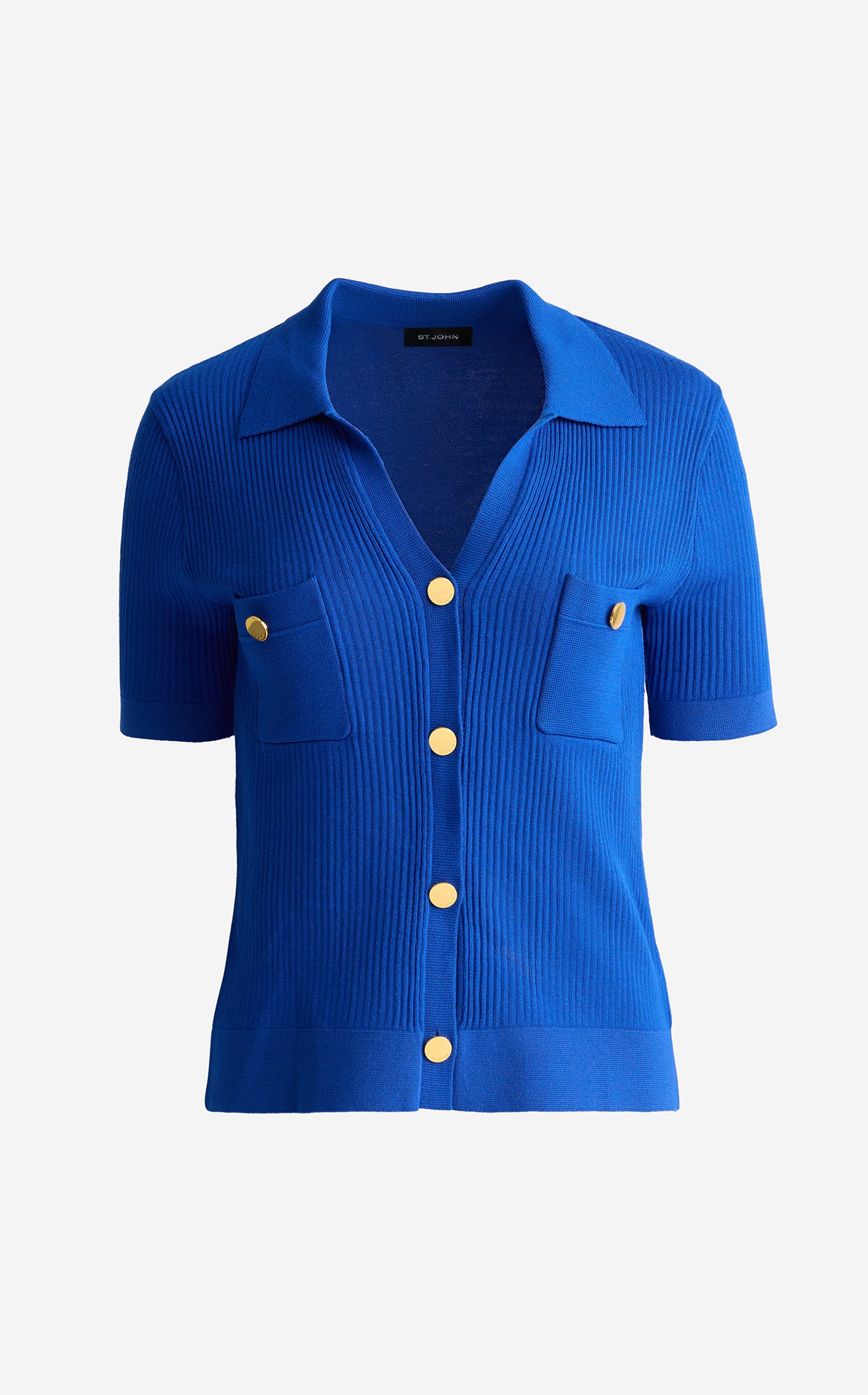 Diagonal Stretch Knit 3/4 Top