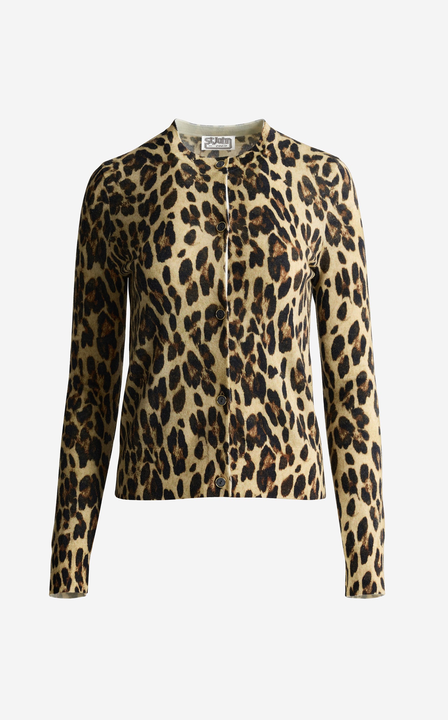 Dawn Cardigan In Leopard Print Knit