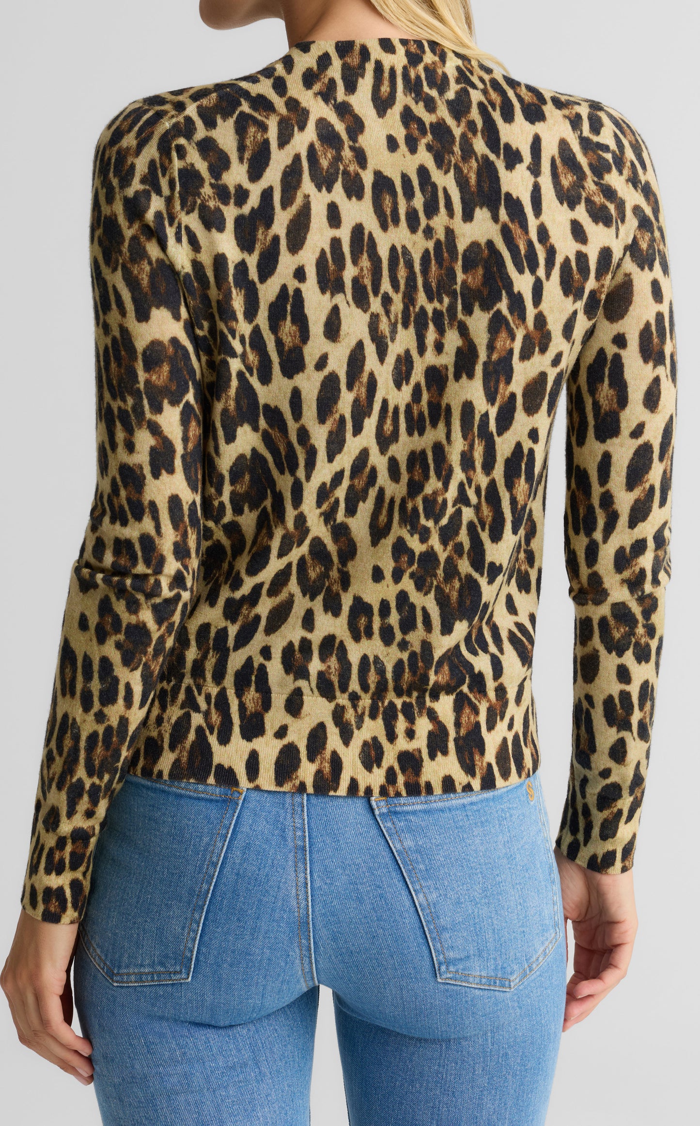 Dawn Cardigan In Leopard Print Knit