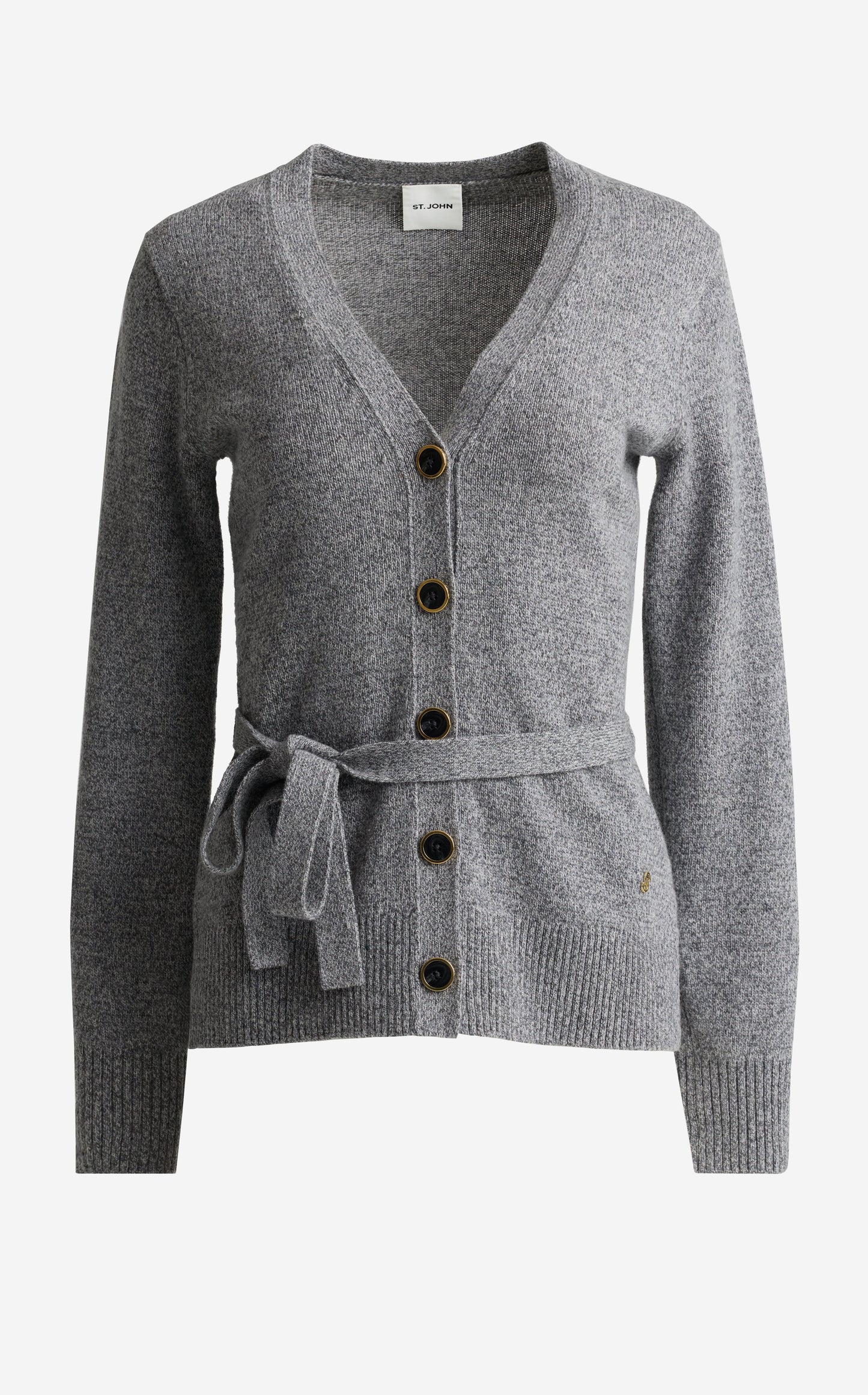 Cardigan In Wool Mouliné Knit