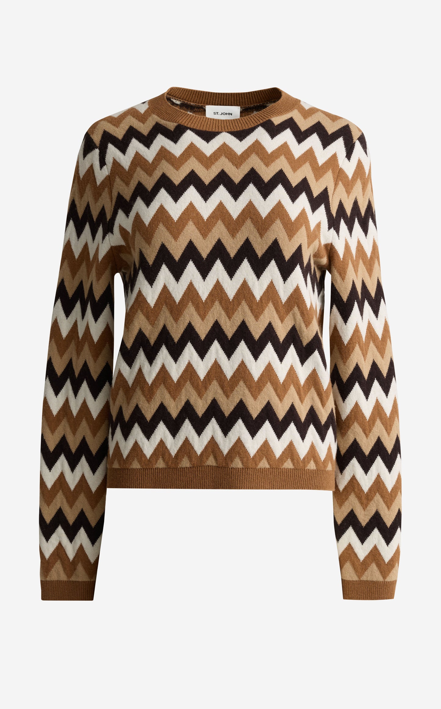 Sweater In Chevron Wool Knit Blend