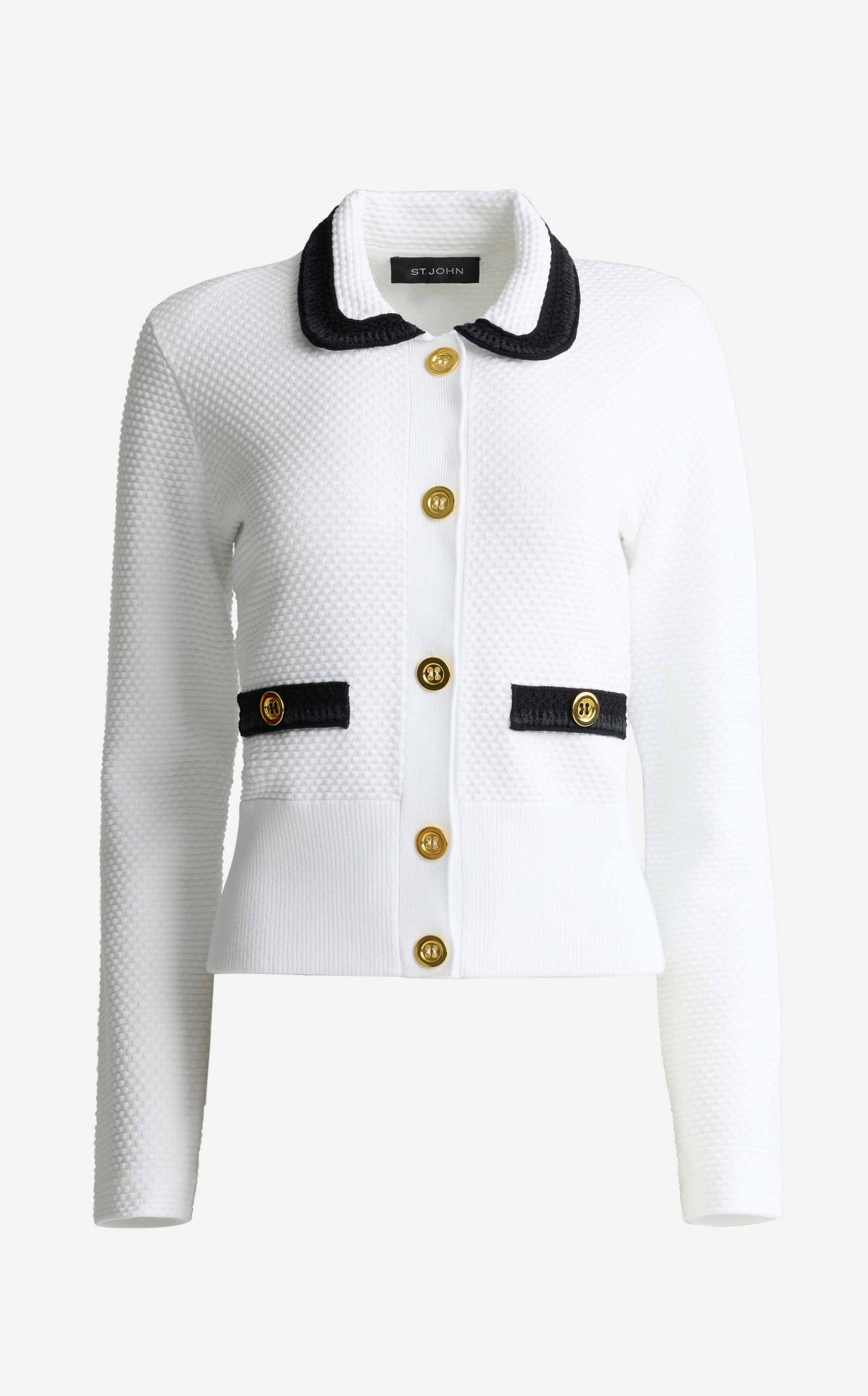Punto Riso Knit Contrast Trim Jacket