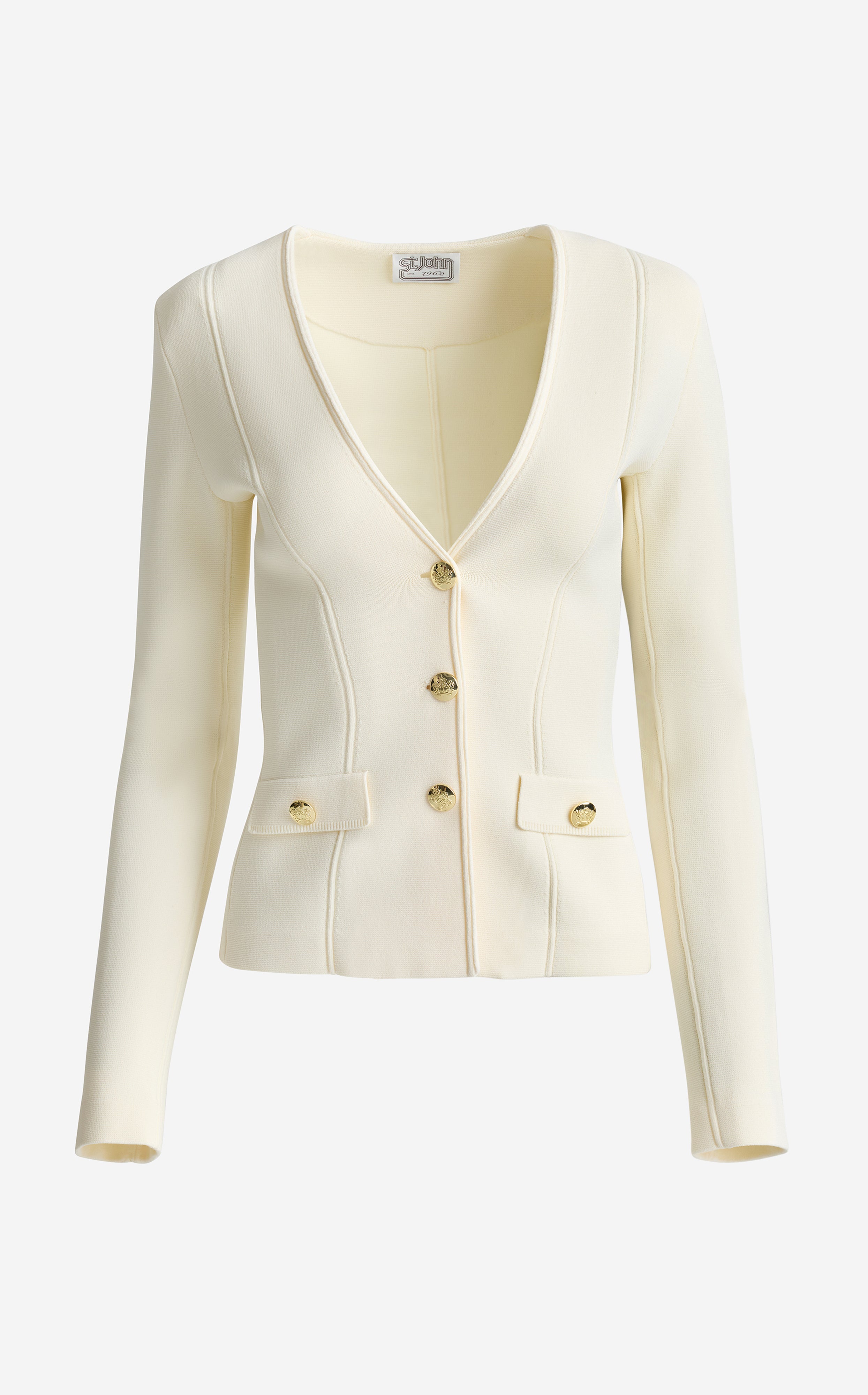 Kay Jacket In Santa Roma Knit – St. John Knits